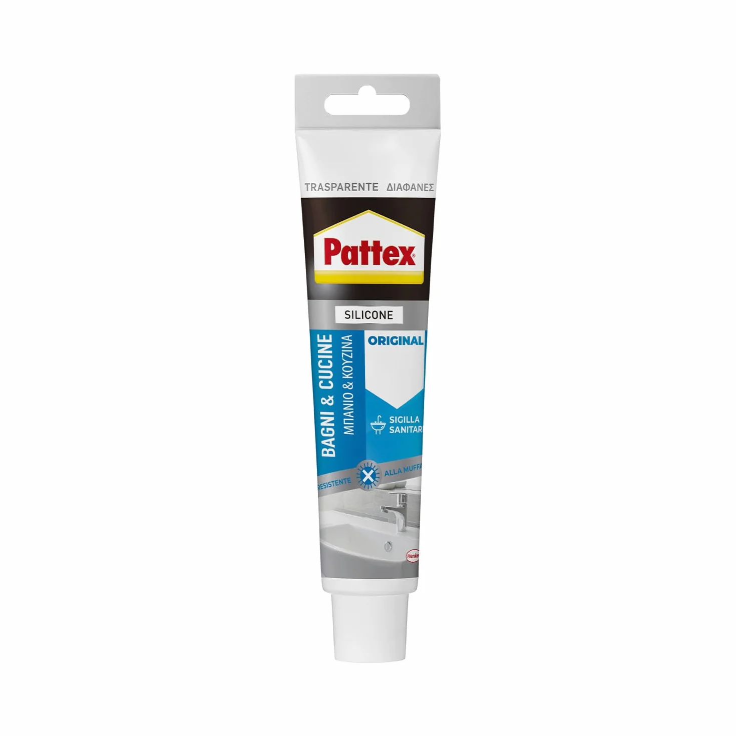 Pattex Bagni&Cucine Original Silicone Trasparente Sigillante, 50 ml