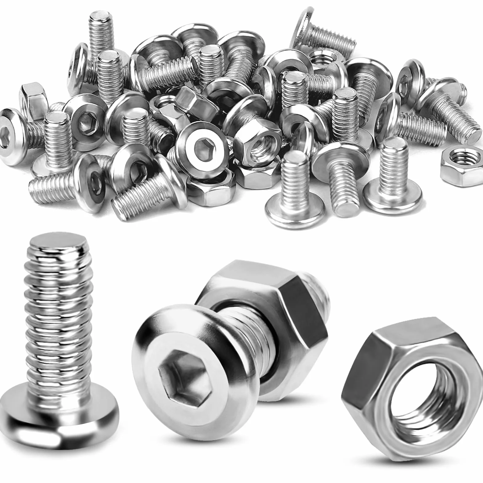 M5x16 Viti a Testa Piatta Acciaio Inossidabile Set 60 Pezzi Riparazione Mobili
