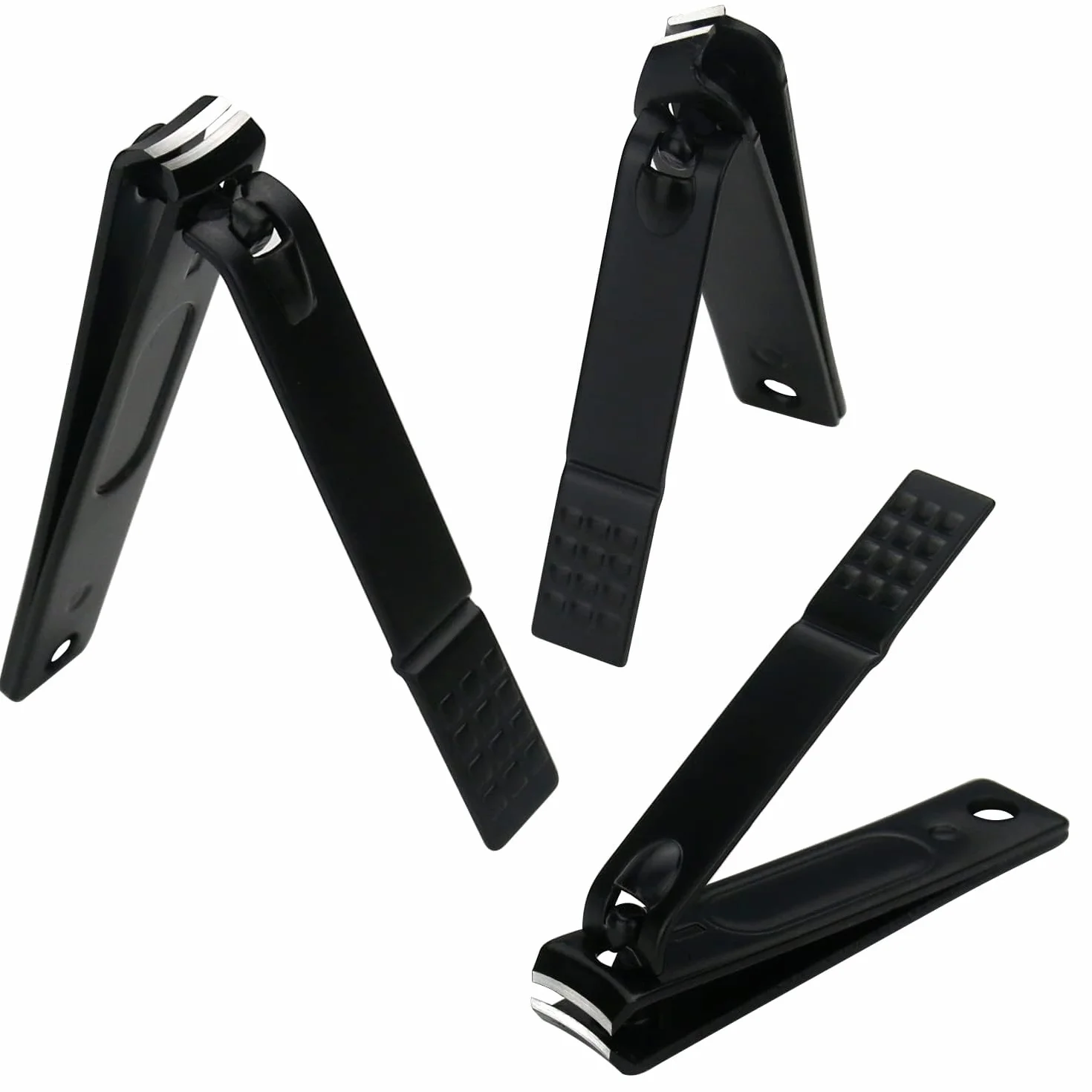 Glamne Set manicure Kit tagliaunghie Strumenti professionali per la cura delle unghie in acciaio inossidabile con custodia da viaggio in pelle 10 in 1 Nero