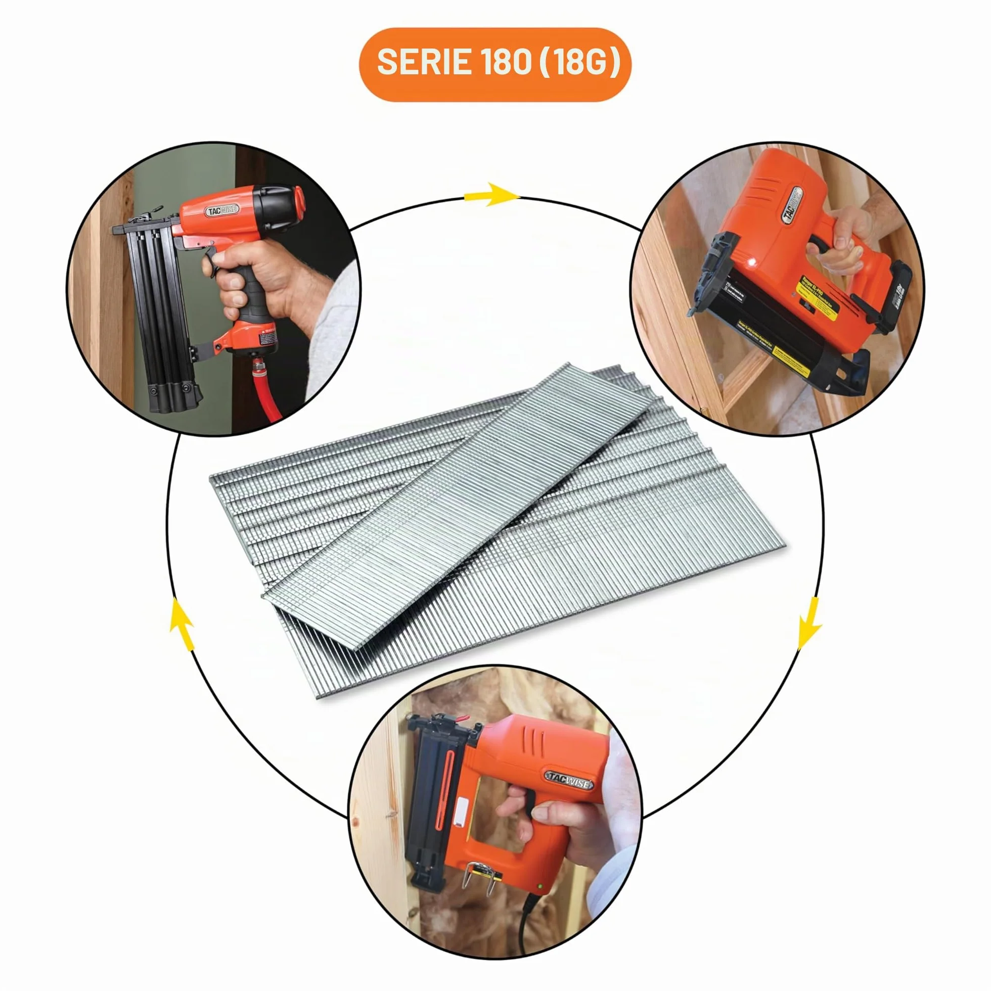 Tacwise 0400 Chiodi Brad Galvanizzati Tipo 18G 40 mm, 5000 szt.