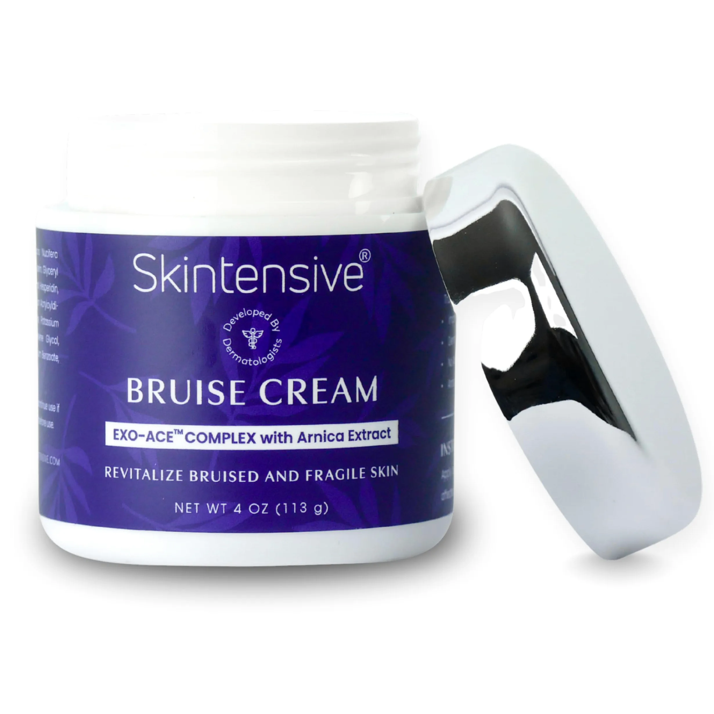 SKINTENSIVE Highest Purity Organic Arnica Plant-Based Bruise Cream for Thin Skin - Moisturizing, Anti-Aging, Healing, and Fading Scar Lotion, Vitamin K C and E, Skin Renewal