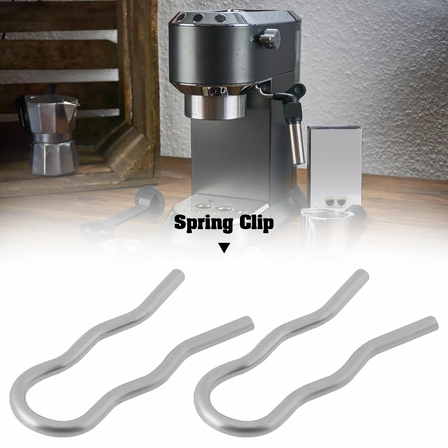 Clip A Molla Per Macchina Da Caffè Compatibile Con Delonghi EC140B ECA13000 ECA13200 ECA13400 ECA13500N ECA13500S 4 Pezzi