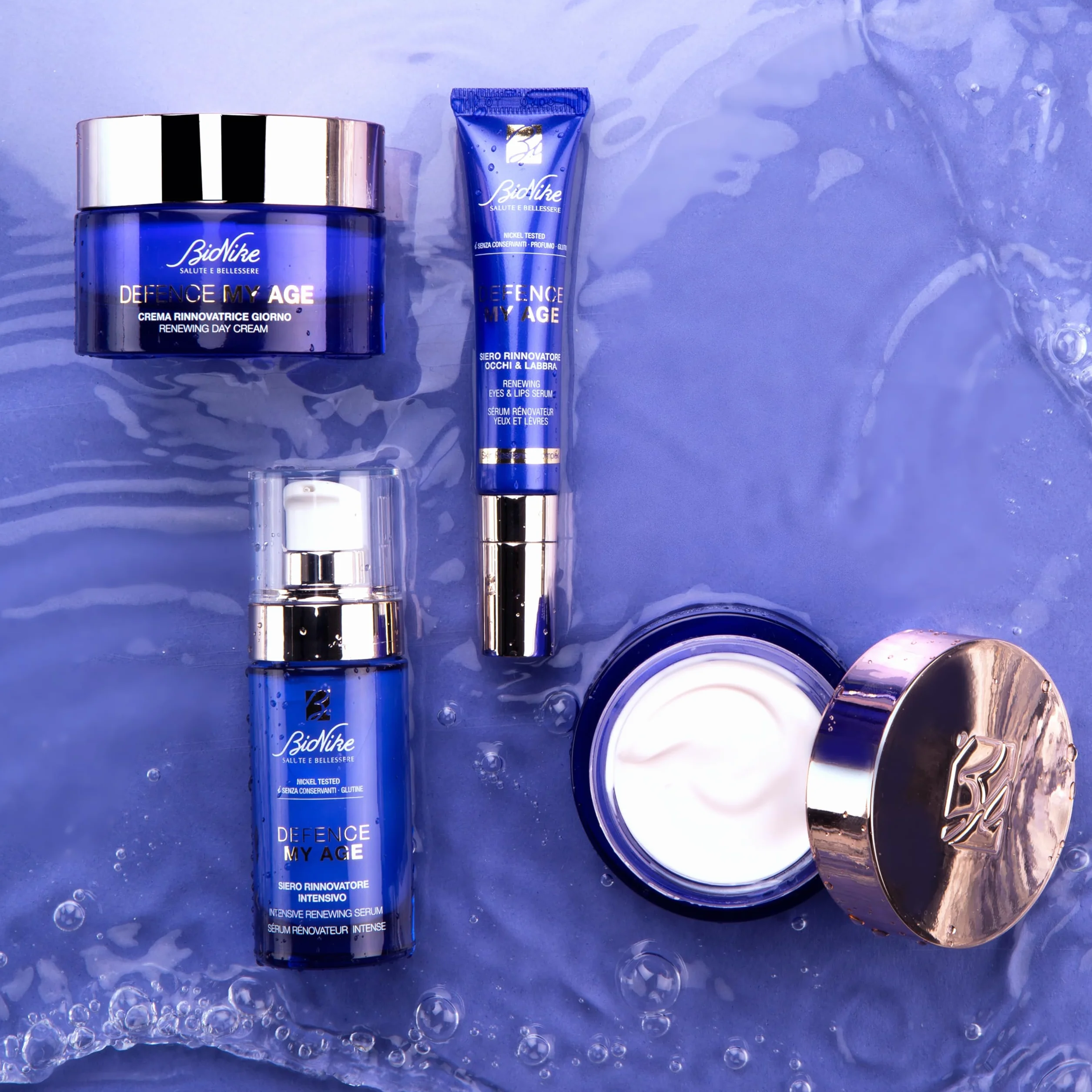 Bionike Defence My Age - Siero Rinnovatore Occhi e Labbra Anti Age con Burro di Karitè per Pelli Sensibili, Leviga e Nutre la Pelle, Dona Elasticità e Idratazione, 15 ml