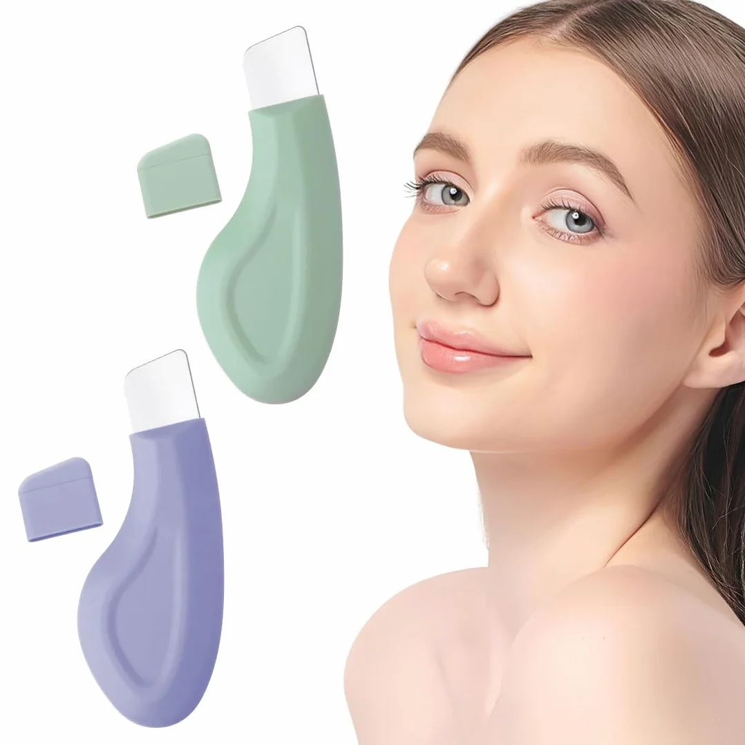 2 Pcs Spatola per la Pulizia Profonda della Pelle, Strumento per la Rimozione dei Punti Neri, per Pulizia Profonda del Viso Peeling e Cura Rimozione e Punti Neri