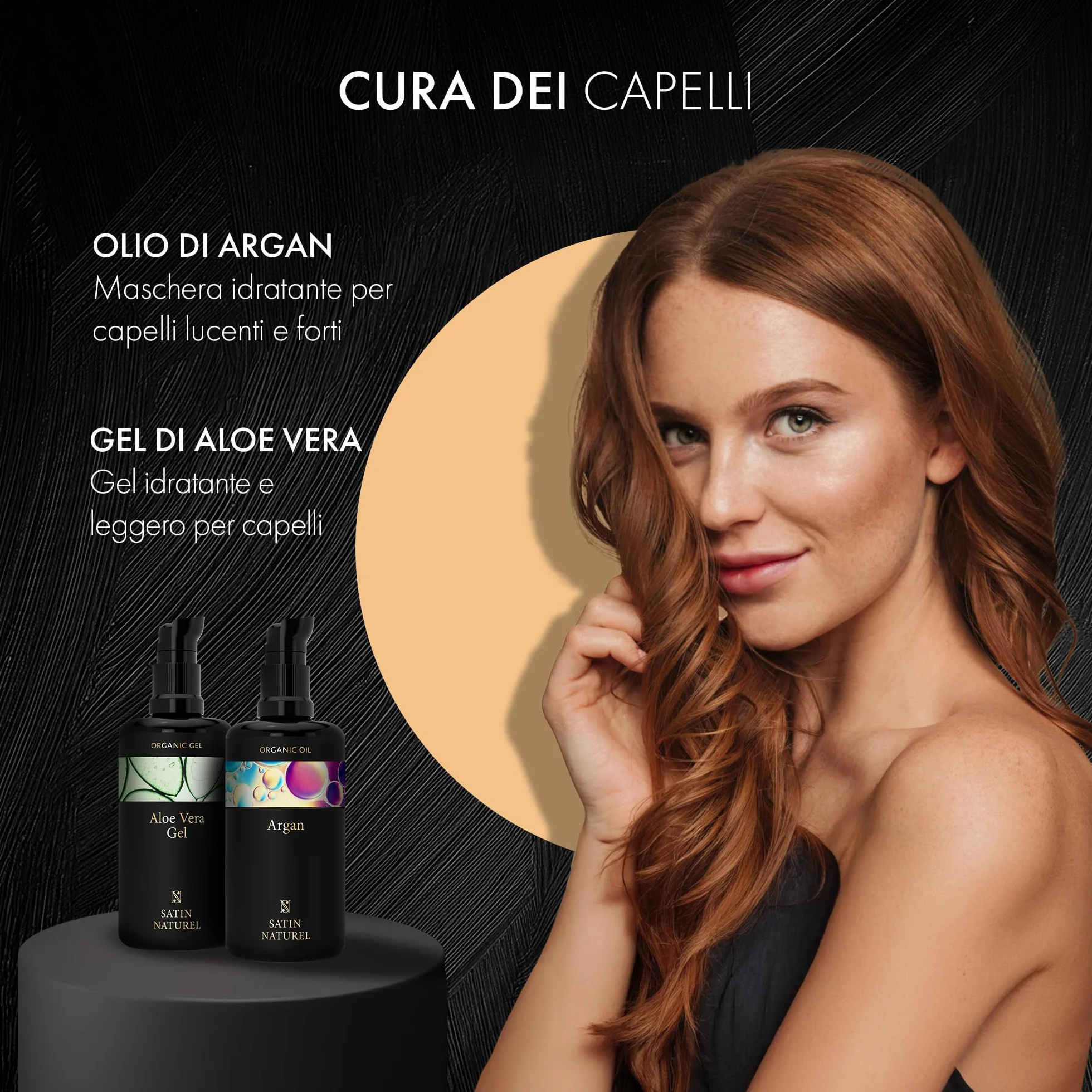 Satin Naturel Set Regalo per Donna – Routine Skincare 5x30 ml con Gel di Aloe Vera, Olio di Argan, Siero Vitamina C, Siero Acido Ialuronico & Crema Retinolo – Vegano in Confezione Regalo di Lusso
