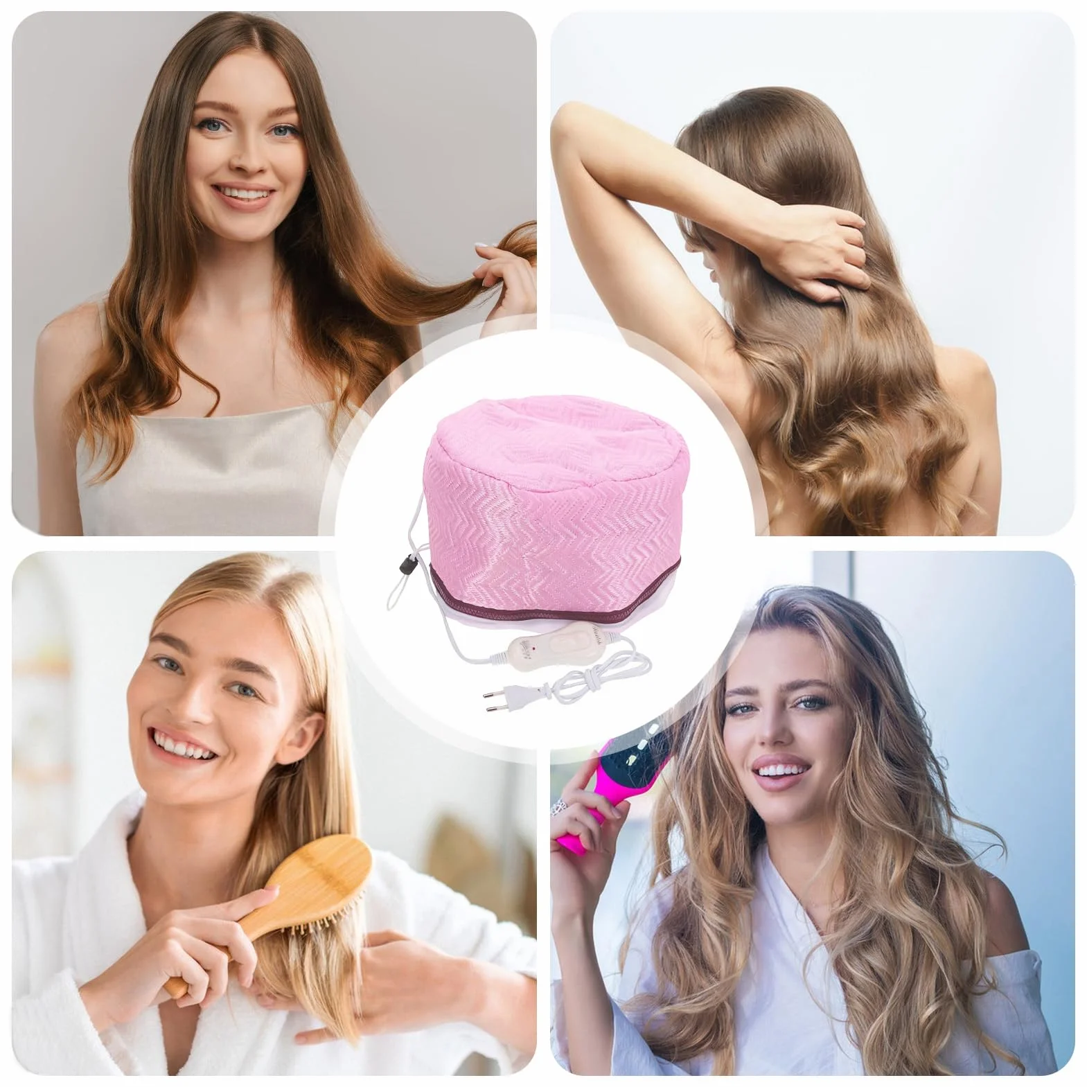 Cappello Vaporizzatore per Capelli | Cappuccio Asciugacapelli a 2 Livelli di Calore,Cuffia Termica Portatile Per Capelli - Per Styling E Condizionamento Profondo Per Donne E Ragazze Cura Della Casa E