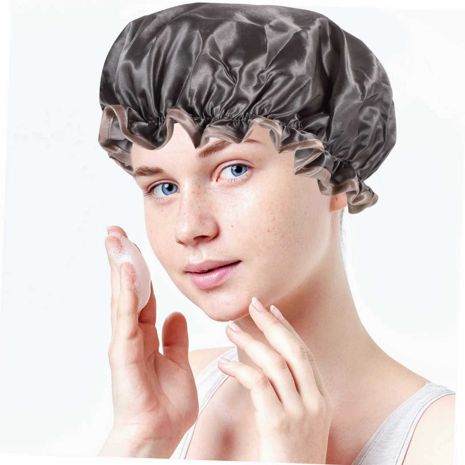 FOMIYES 3 Set di Cuffie da per Donna a Doppio con Cinghie Elastiche Riutilizzabili per Asciugare i 3 Pezzi*3