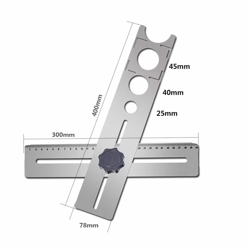Yius Localizzatore fori piastrelle ceramica acciaio inox trapano guida foro Jig portatile