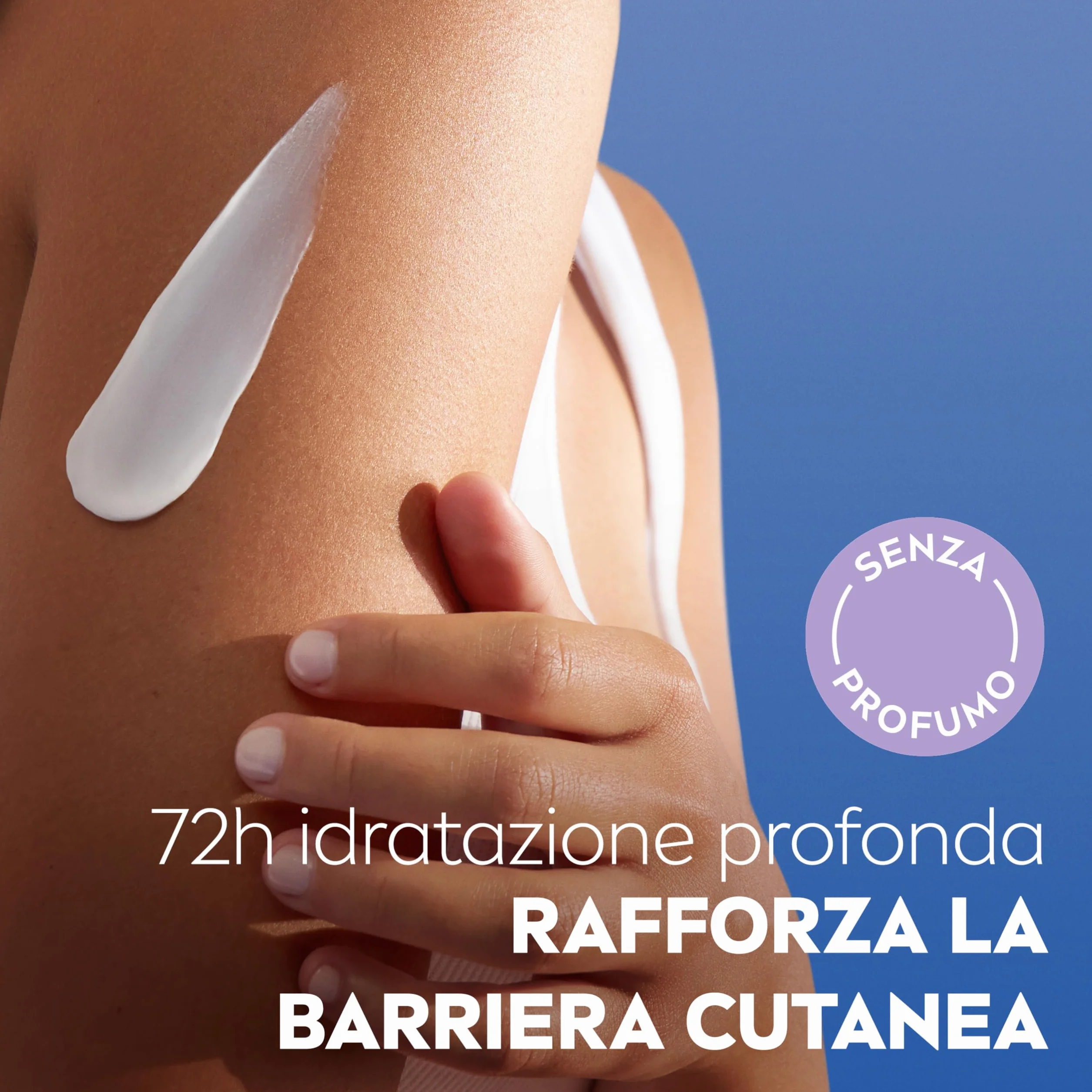 NIVEA Repair & Care Sensitive Senza Profumo 400 ml, Crema multiuso idratante 72H per pelle secca e sensibile, Crema corpo, viso e mani ipoallergenica con 15% Glicerina, Provitamina B5 e Ceramidi
