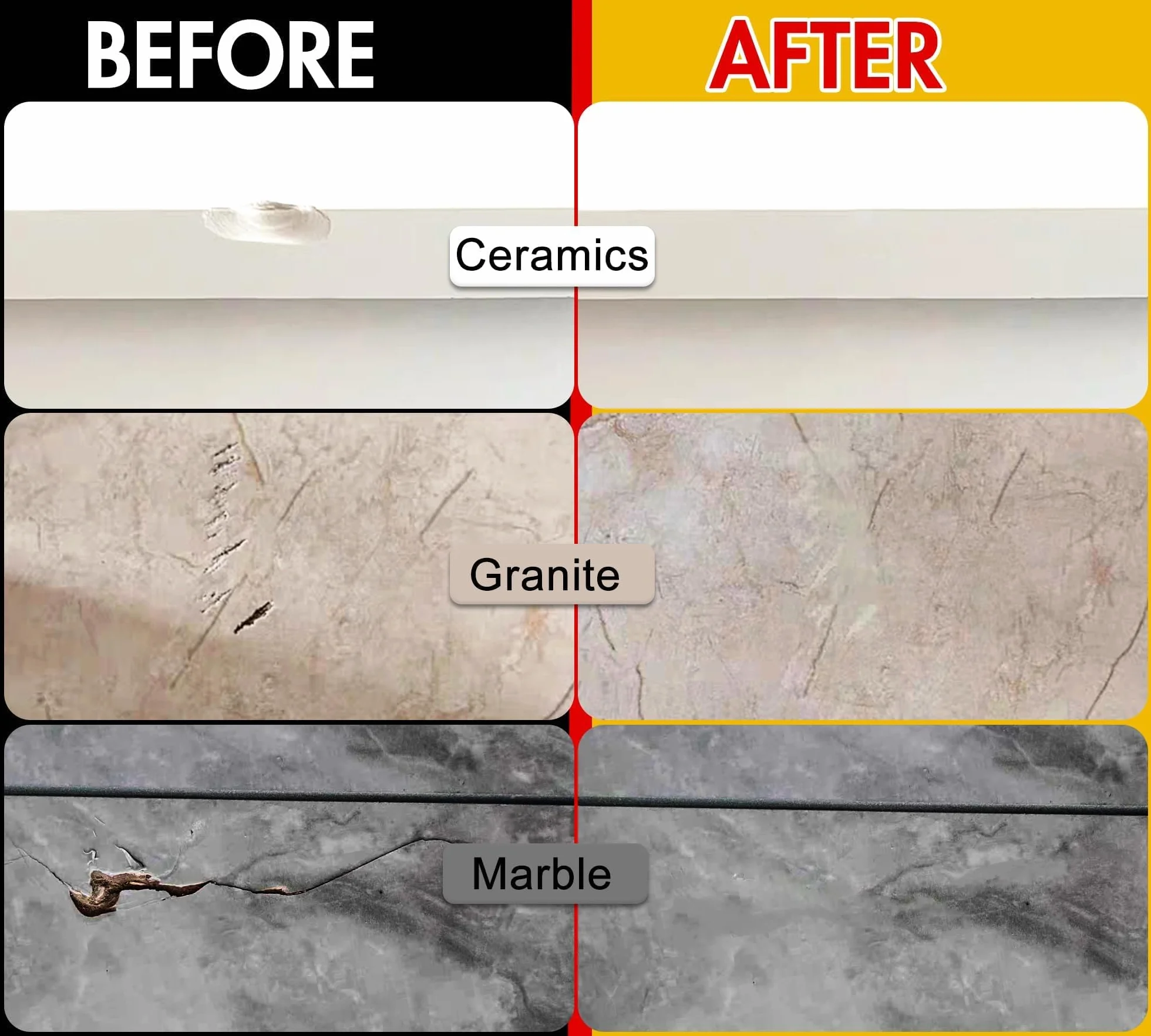 Kit Riparazione Piastrelle Doccia Bacino con Colla 4 Colori, Lampada UV e Vernice per Quarzo, Granito, Marmo, Fibra di Vetro, Ceramica, Acrilico