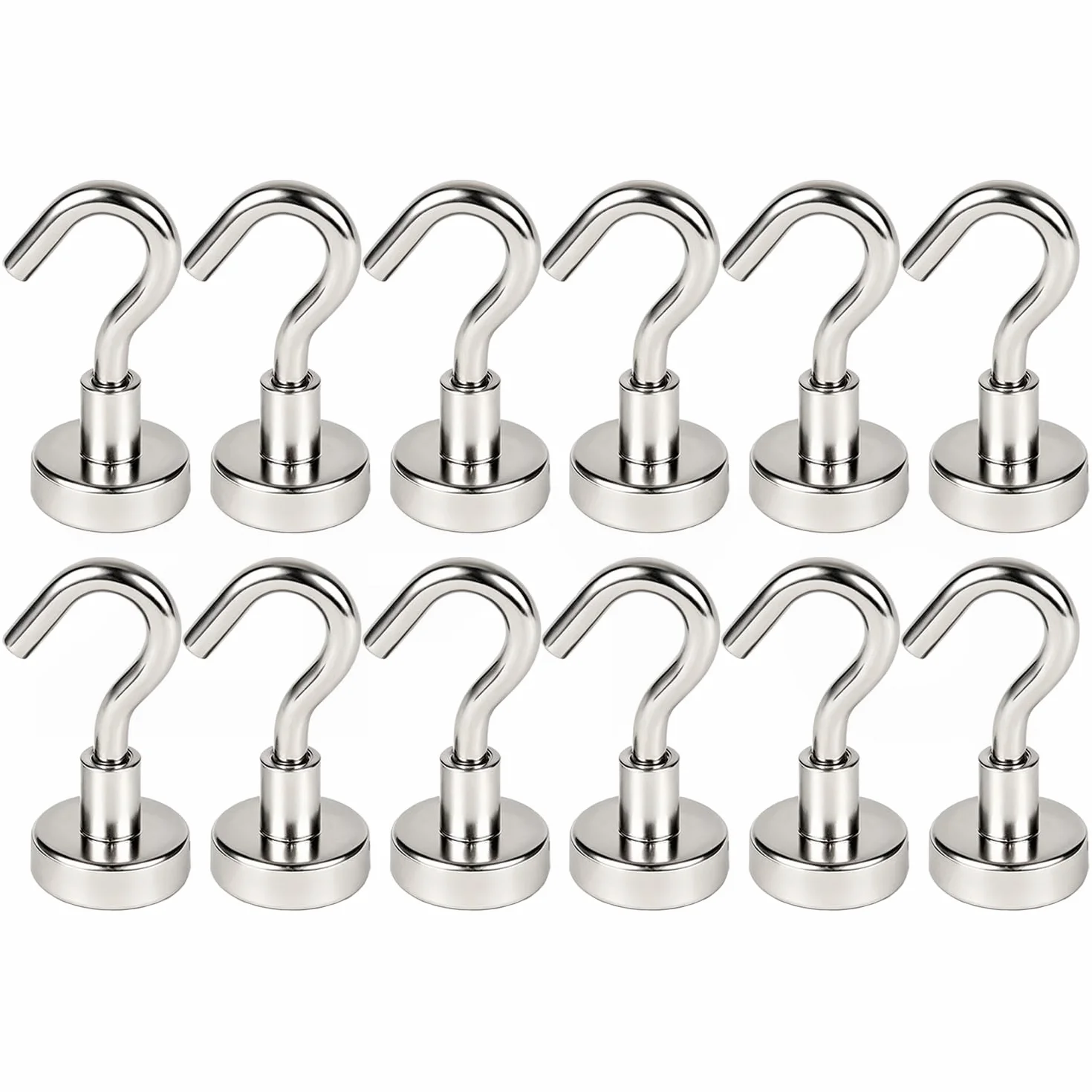 Gancio Magnetico 16MM 9KG Potente Magnete al Neodimio Supporto per Cucina Casa 12 Pezzi