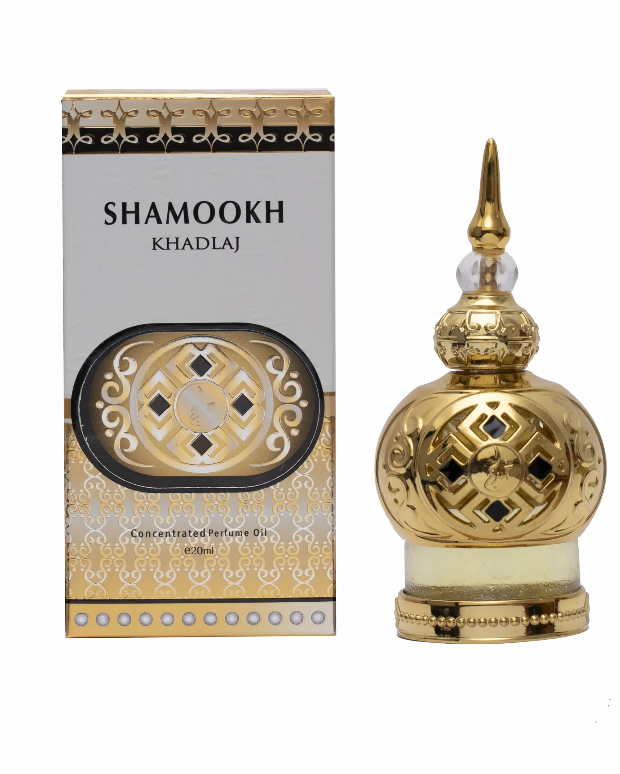Khadlaj Shamookh Gold CPO - Profumo concentrato in olio, 20 ml, aroma lussuoso e durevole, per occasioni speciali