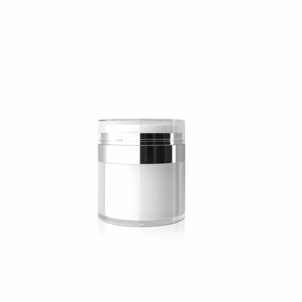 Dispenser di pompa airless, 50 ml, crema ricaricabile, contenitore cosmetico, bottiglia sottovuoto portatile con coperchio per viaggi