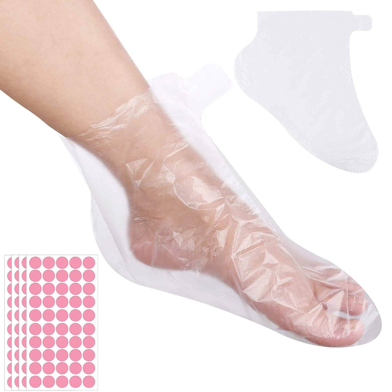 Abeillo 200 Pezzi Maschera Piedi in Paraffina, Copri Piedi in PE per Bagno di Paraffina, Fodera per Piedi in Paraffina per Salone di Piedi