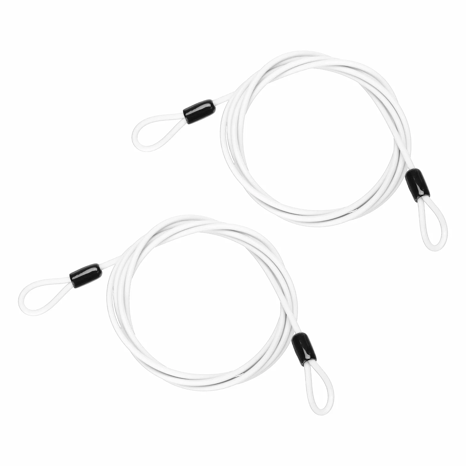 PATIKIL 5/32" Cavo In Acciaio Inox Rivestito In Vinile 7 Ft Catena Di Sicurezza Flessibile Per Luce Palco Esterno Bianco