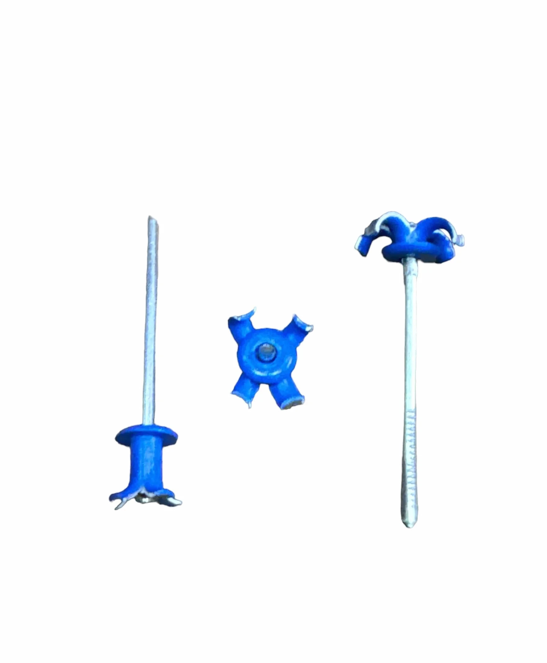 VITFER Kit 100 Rivetti 4.8x12 a Fiore per Targhe Auto Moto 60 Blu 40 Bianchi