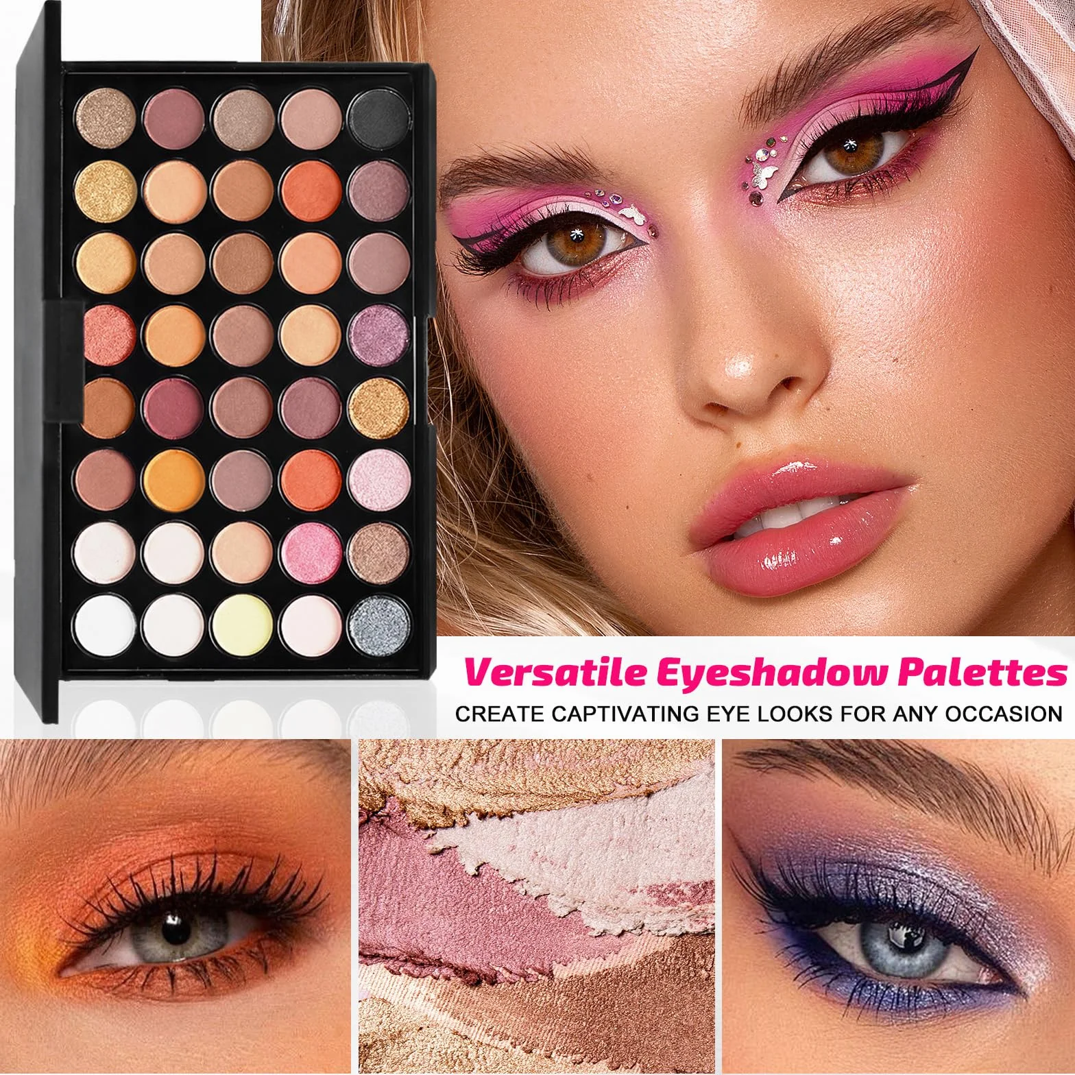 Tutto in Uno Set Trucchi Donna, Kit Trucco Make Up Completo, Trousse Trucchi per Ragazza Adolescente con Palette di Ombretto Liner Occhi Fondotinta Mascara Gloss Labbra Fard Valigetta Trucchi