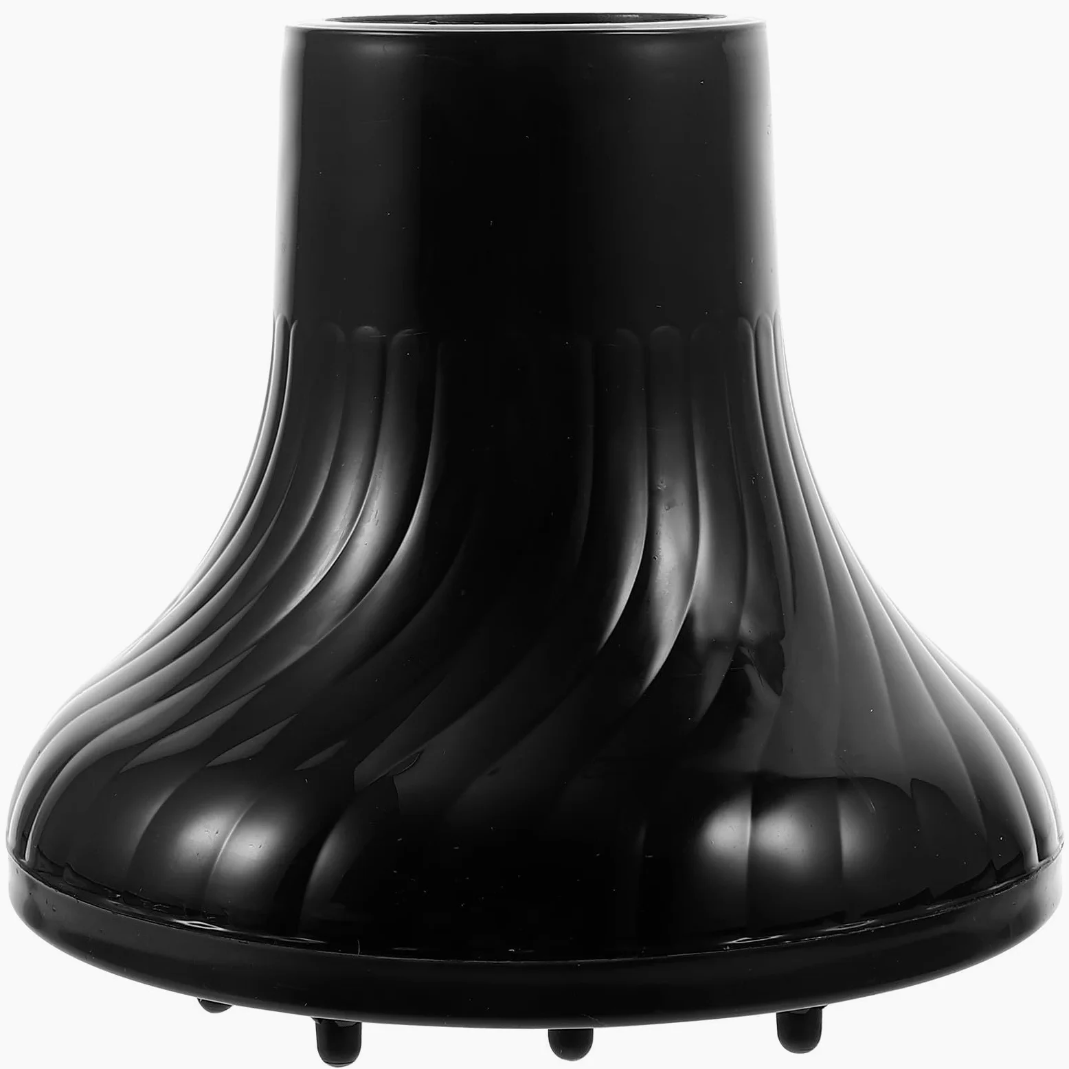 Diffusore per Asciugacapelli Nero in Plastica, 4.2-4.8 Cm | Flusso Aria a 360°, Facile da Applicare, per Salone e Casa, Struttura Stabile