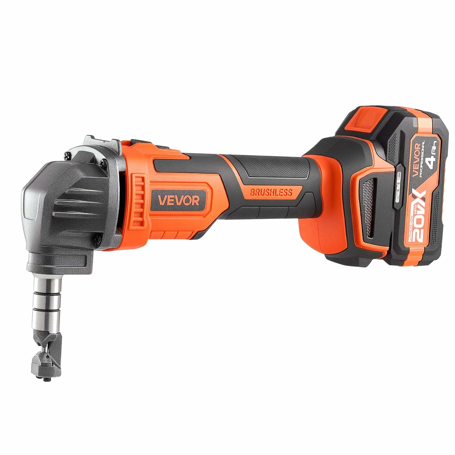 VEVOR Roditrice per Lamiere Senza Fili 20V 4000mAh Motore Brushless 2200 giri/min Taglierina Elettrica per Acciaio Alluminio