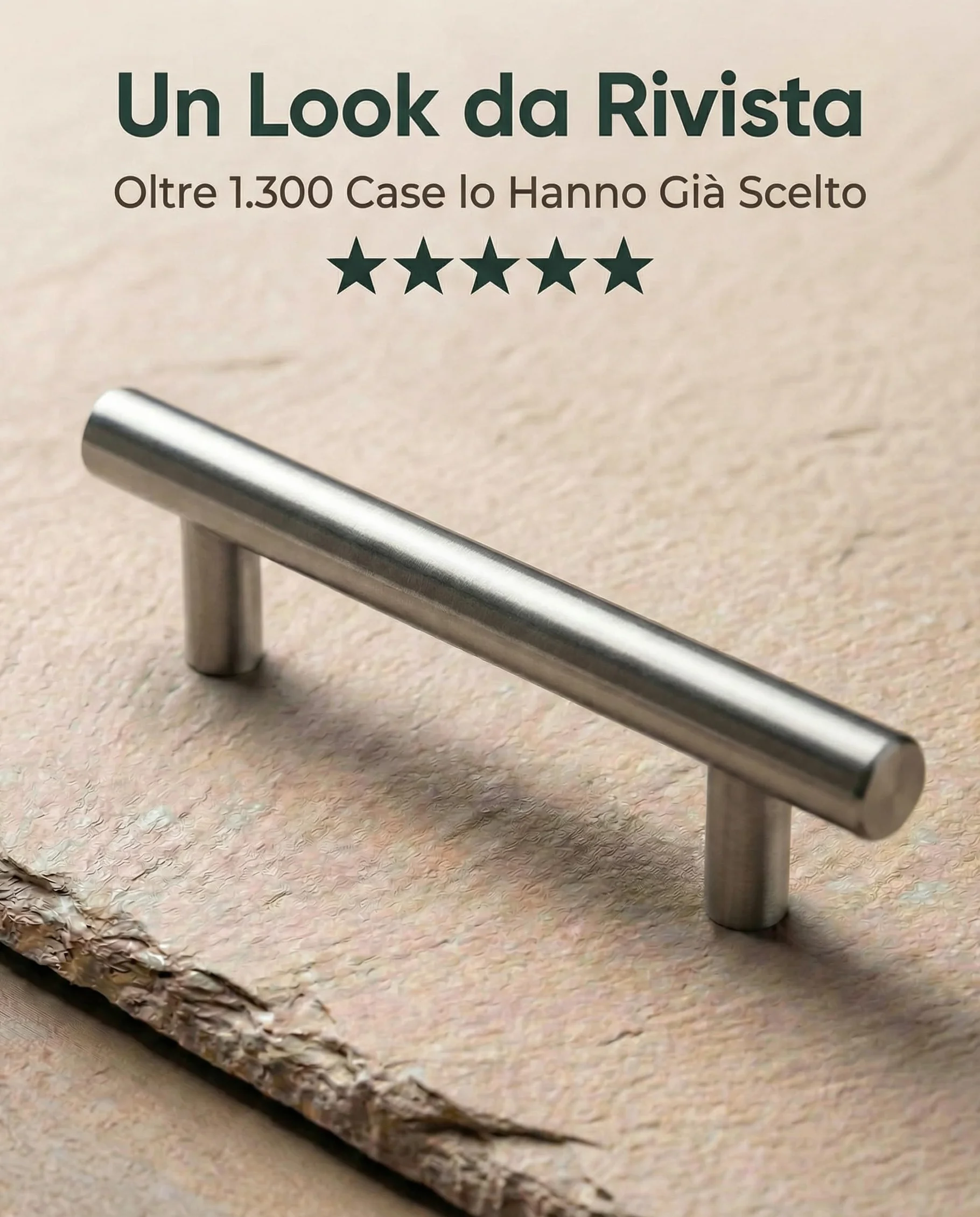 Maniglie per Mobili da Cucina 160MM 15 pezzi Inox Argentate