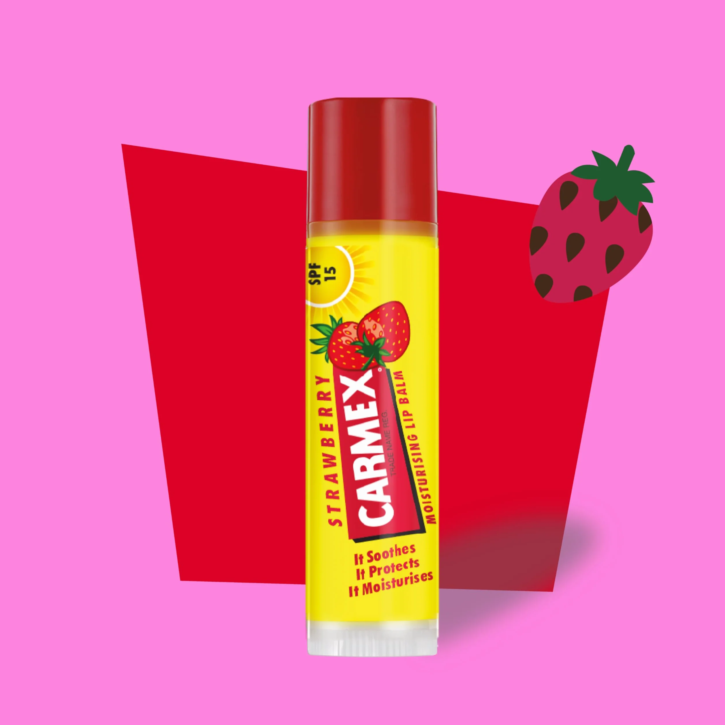 Carmex Strawberry Balsamo Labial Idrantante Spf15-15 ml