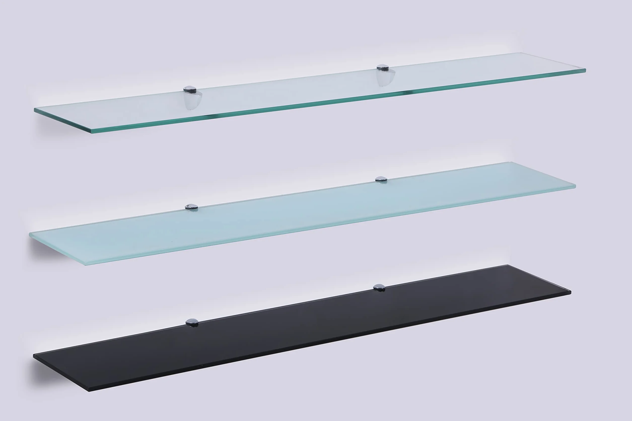 Mensola da parete in vetro di sicurezza 6 mm bianco per bagno
