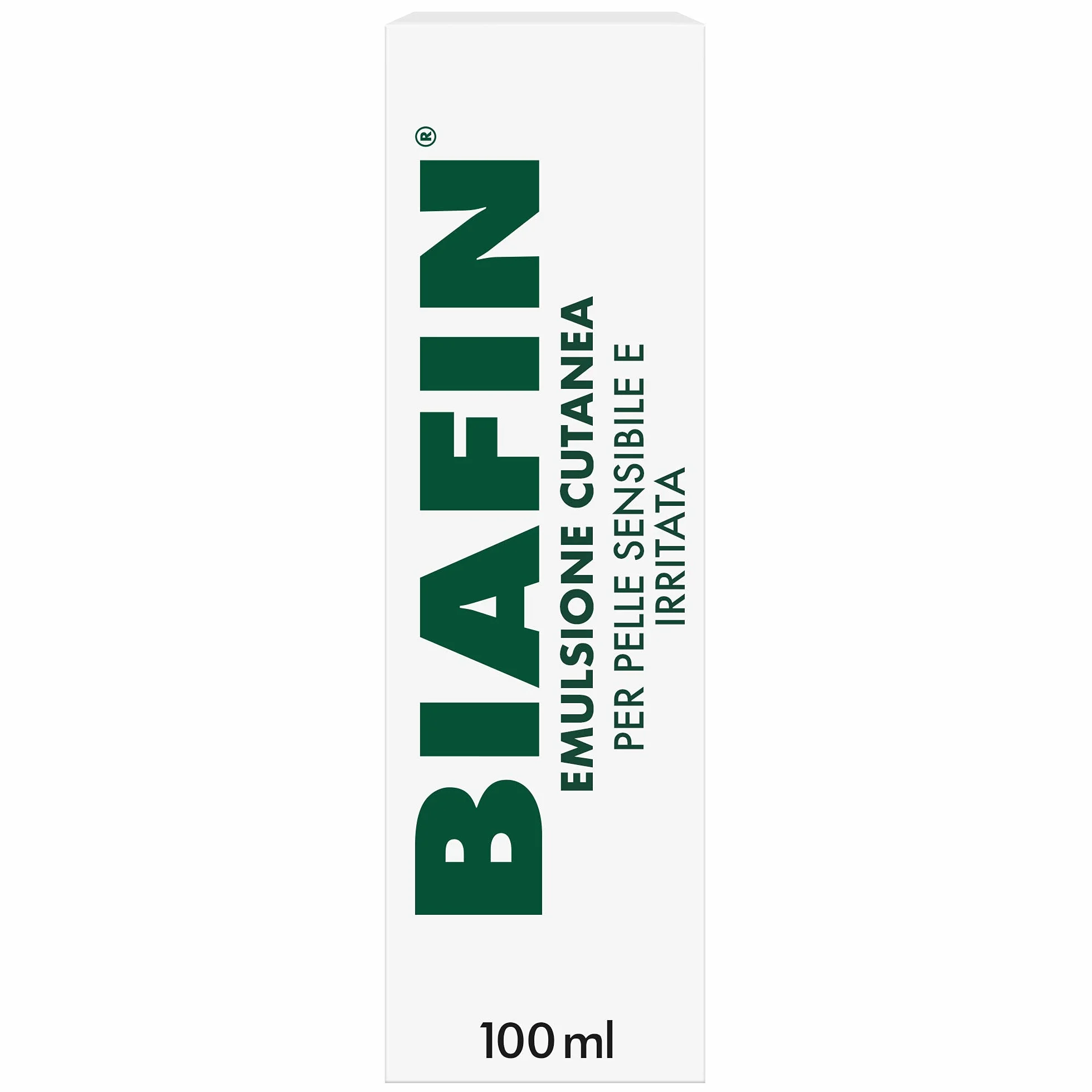 Biafin Emulsione Cutanea Idratante Lenitiva, Crema scottature, irritazioni e sfregamenti, Crema pelle sensibile e irritata, Pomata scottature ideale anche per tatuaggi e problemi cutanei, 100 ml