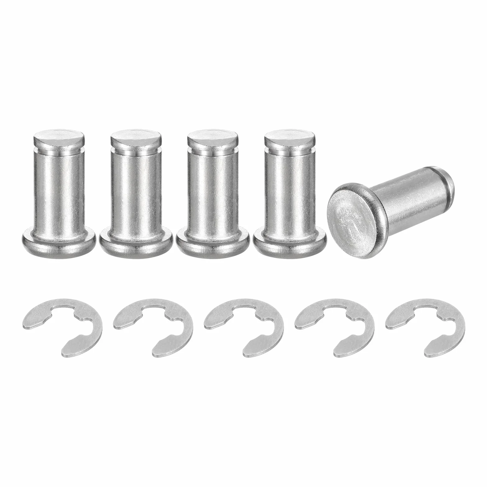 Perno Posizionamento Cilindrico Elastico Acciaio Inossidabile 304 M10x20mm 5Set Argento