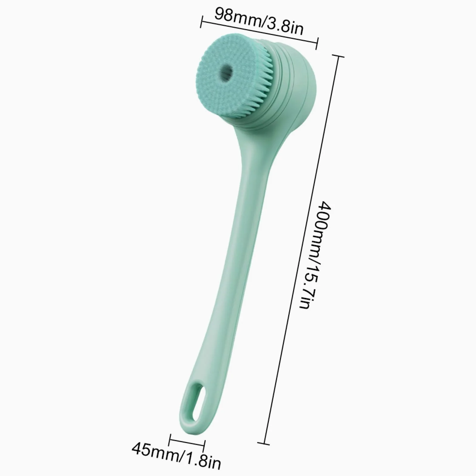 Spazzola elettrica per il corpo, Spazzola elettrica per il bagno | Scrubber per corpo con ricarica USB e manico lungo,Scrubber elettrico per la schiena con 5 testine per massaggio del viso e d