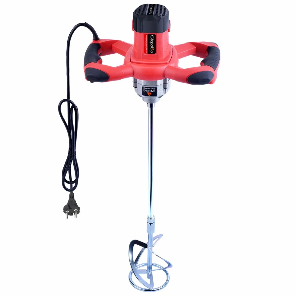 1600W Paddle Mixer Pro Trapano Miscelatore Calcestruzzo Cemento 6 Velocità Regolabile