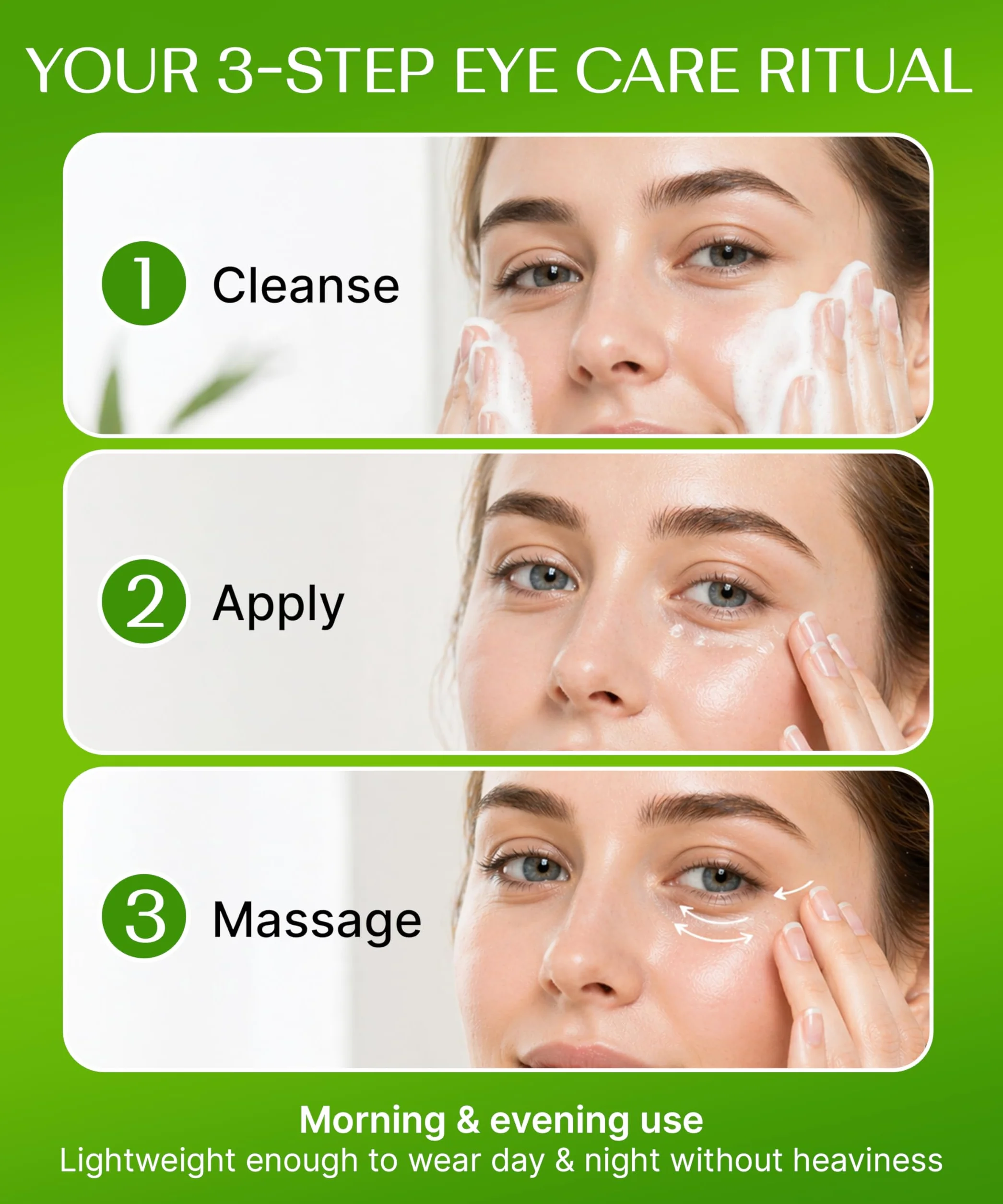 BIOAQUA Crema gel contorno occhi idratante all'aloe vera Riduce le occhiaie Idrata Borse senza occhi Garantite 20 g