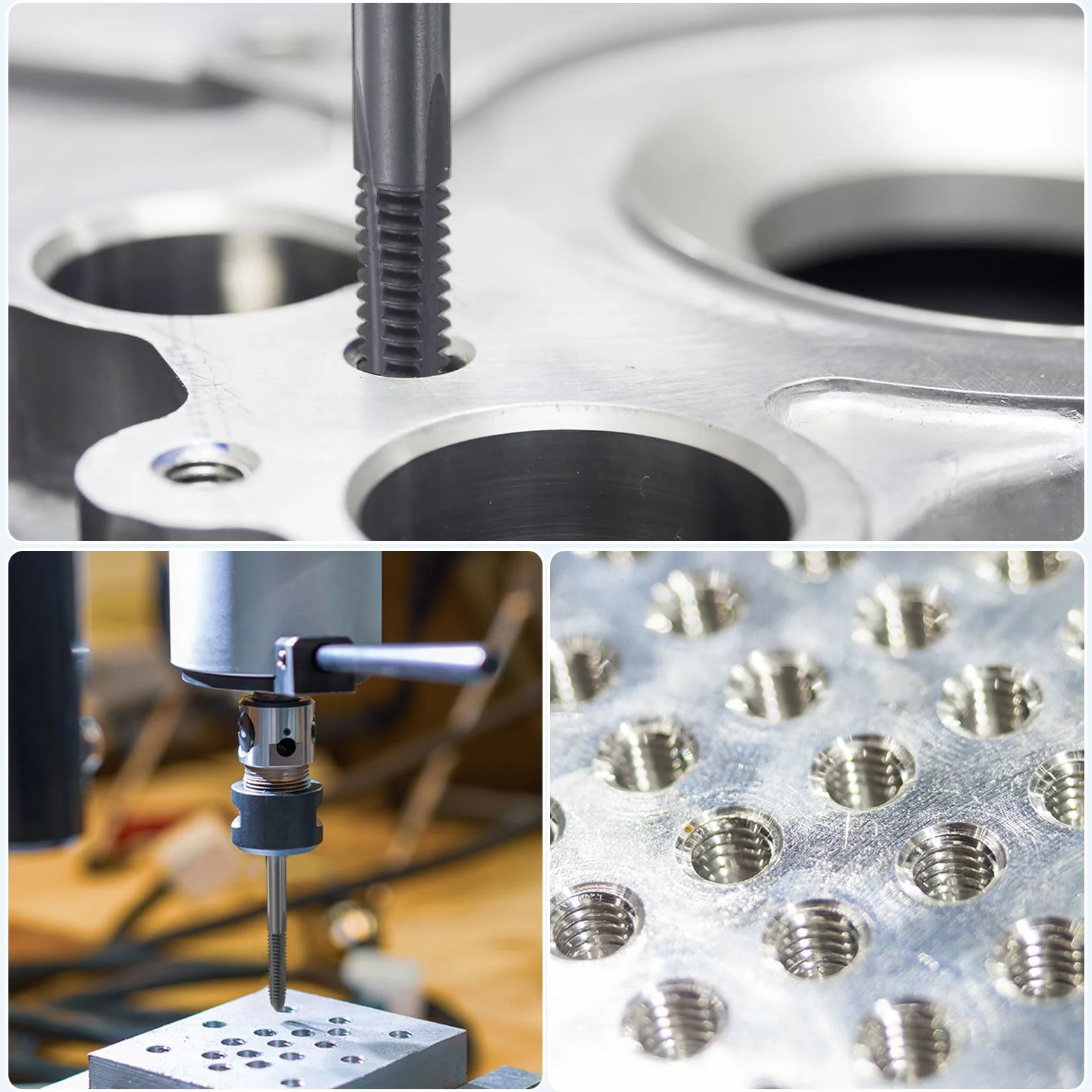 Maschi per Filettatura Diritto 10-24 UNC 2B HSS6542 Rivestimento Nitruro Nero QUARKZMAN 2Pz