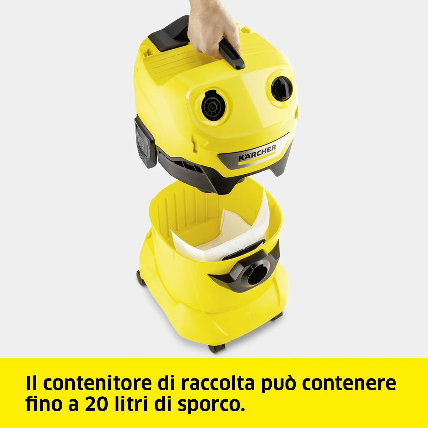 KÄRCHER WD 4 V-20/5/22 Aspiratore Solidi Liquidi 1000 W 20 l 2,2 m Soffiante