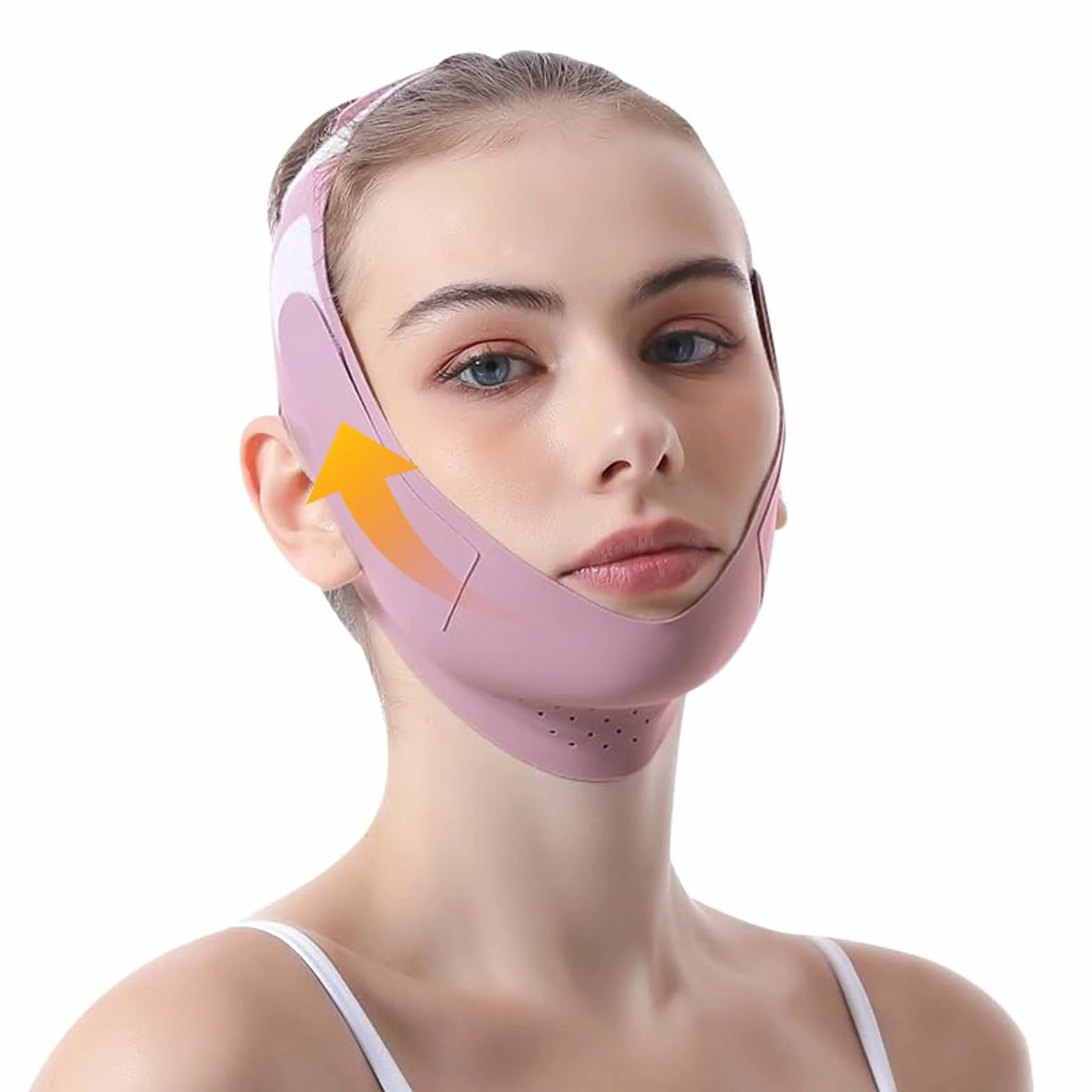 Fascia Doppio Mento, Face Tape Viso Lifting in Graphene, Benda Viso per Modellare e Rassodare il Contorno Facciale, Regolabile, Design Traspirante, adatta a Tutti i Visi, Viola