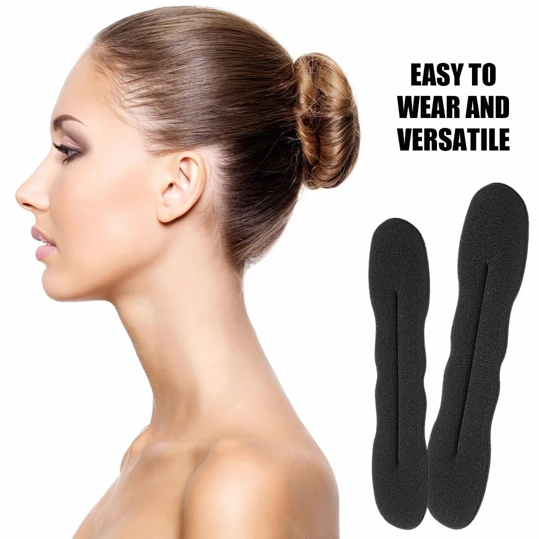 4 Pezzi Chignon per Ciambella, Spugna Clip Twist Curler Chignon, Facili e Veloci per Capelli con Accessori in Spugna, per Bambine e Donne, per Bambine e Donne