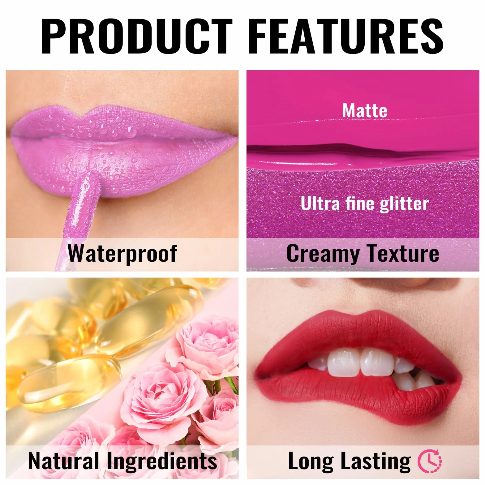Oulac Rossetto Liquido Matte, Malva Nudo Rossetti Colore Intenso, Tinta Labbra Finish Matte, Lunga Tenuta, Ricco di vitamina E, Consistenza crema, Vegana&Senza crudeltà 4.5ml (M19) Nude Kiss
