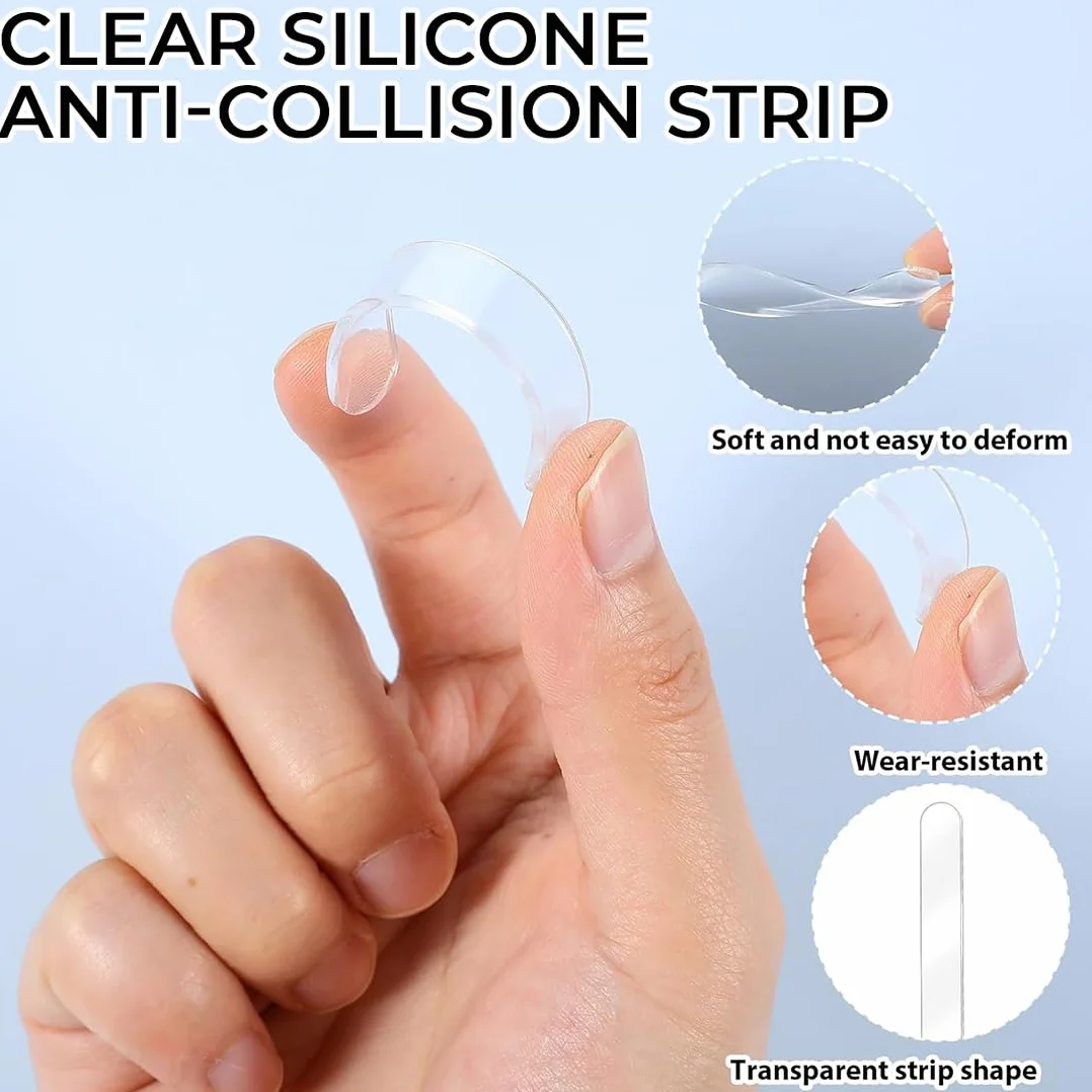 Gommini Adesivi Silicone Antiscivolo Paracolpi Trasparente 56 Pezzi 2 Stili per Porte Mobili Laptop Cassetti