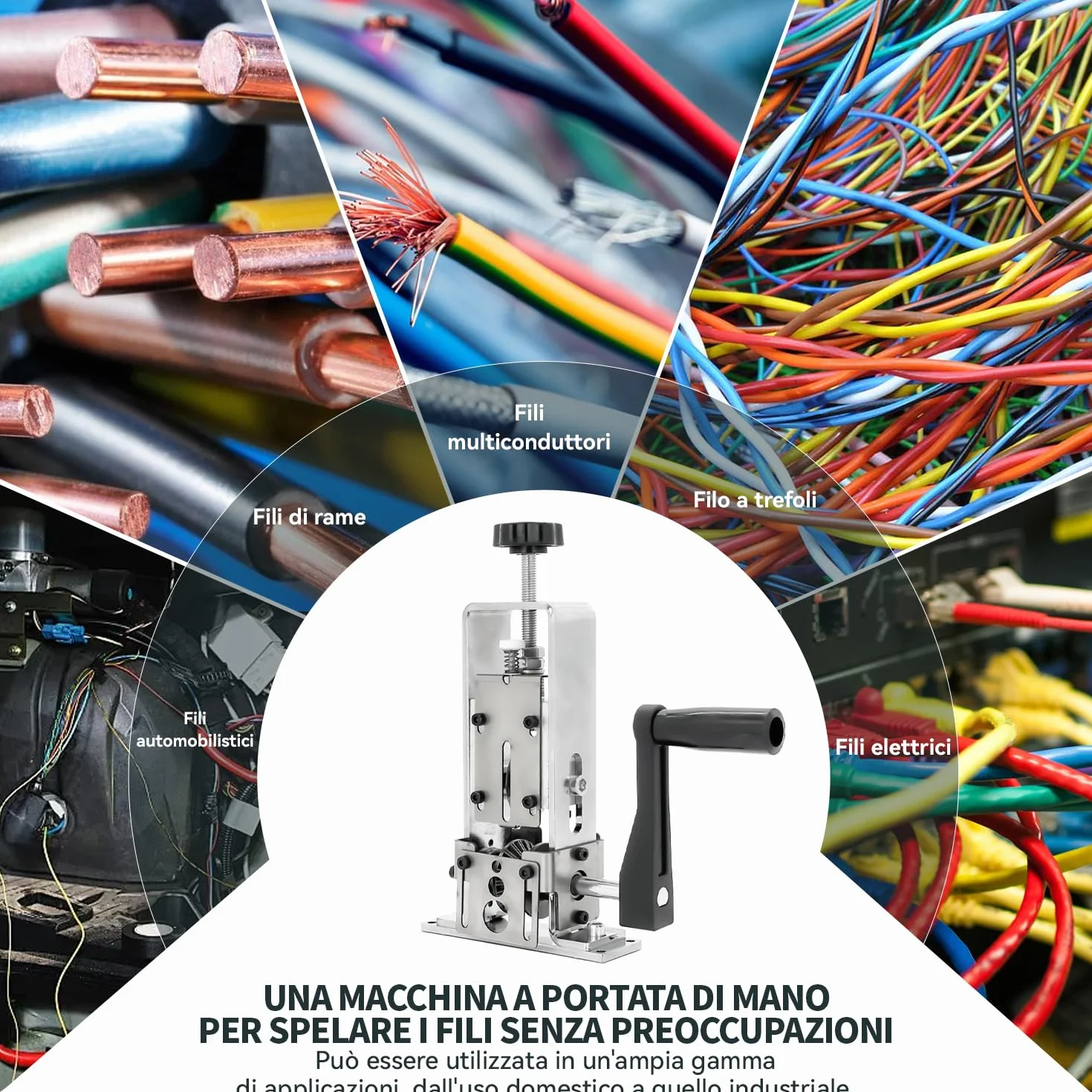 Spelafili Elettrici 1-25mm Macchina Spelacavi Manuale Alimentato Pinza per Riciclo Rame