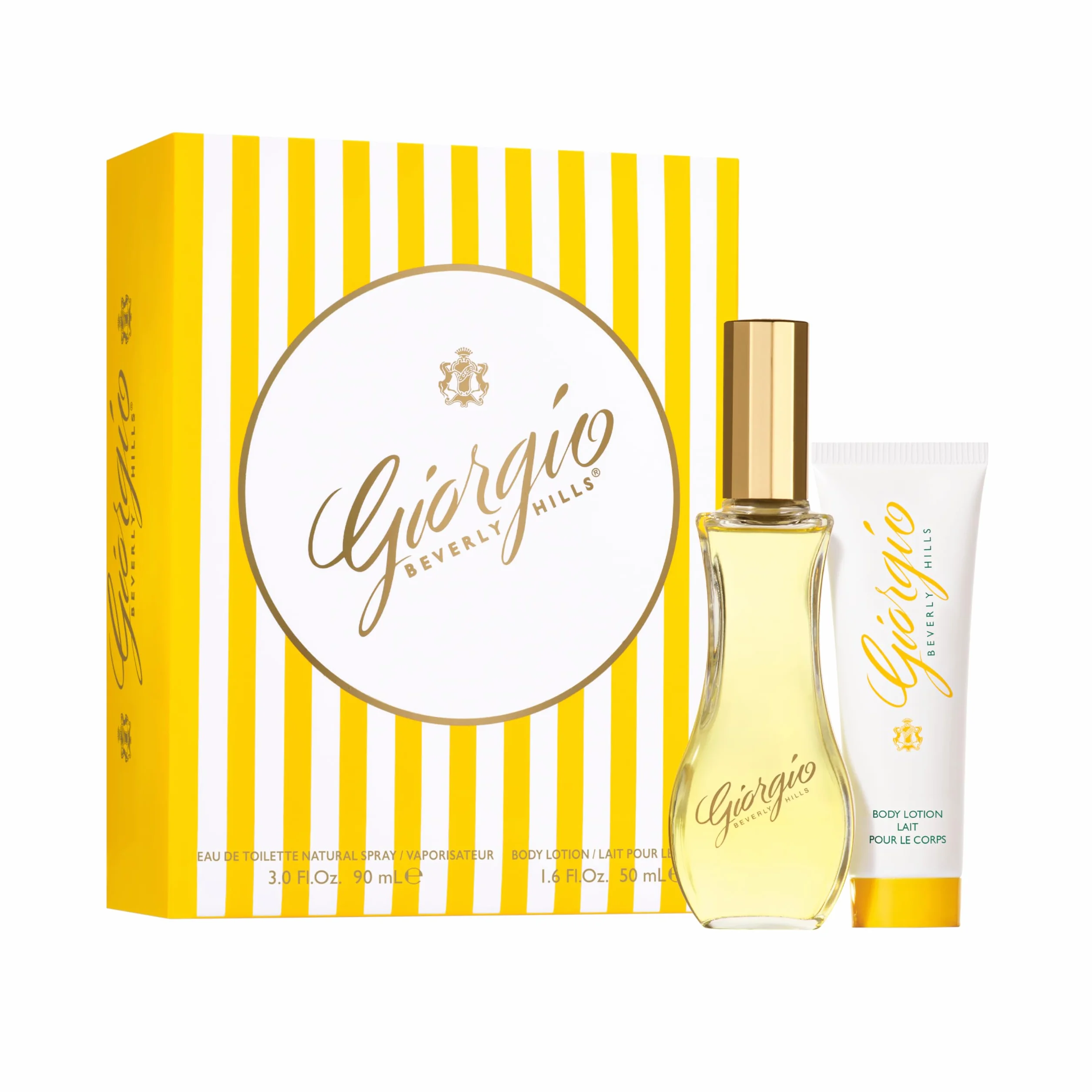 Giorgio Beverly Hills - Set Regalo: Eau de Toilette Spray, Profumo Floreale 90 ml + Crema Corpo 50ml, Regalo per Donna