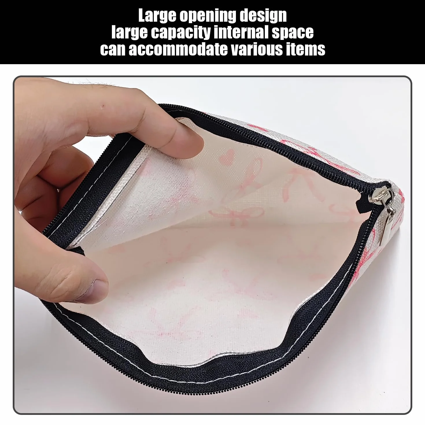 Sacchetto Cosmetico 2 Pezzi, Sacchetto Di Immagazzinaggio Di Stile Del College Di Modo, Astuccio Per Studenti Di Grande Capacità, Borsa Da Toilette Portatile Da Viaggio.