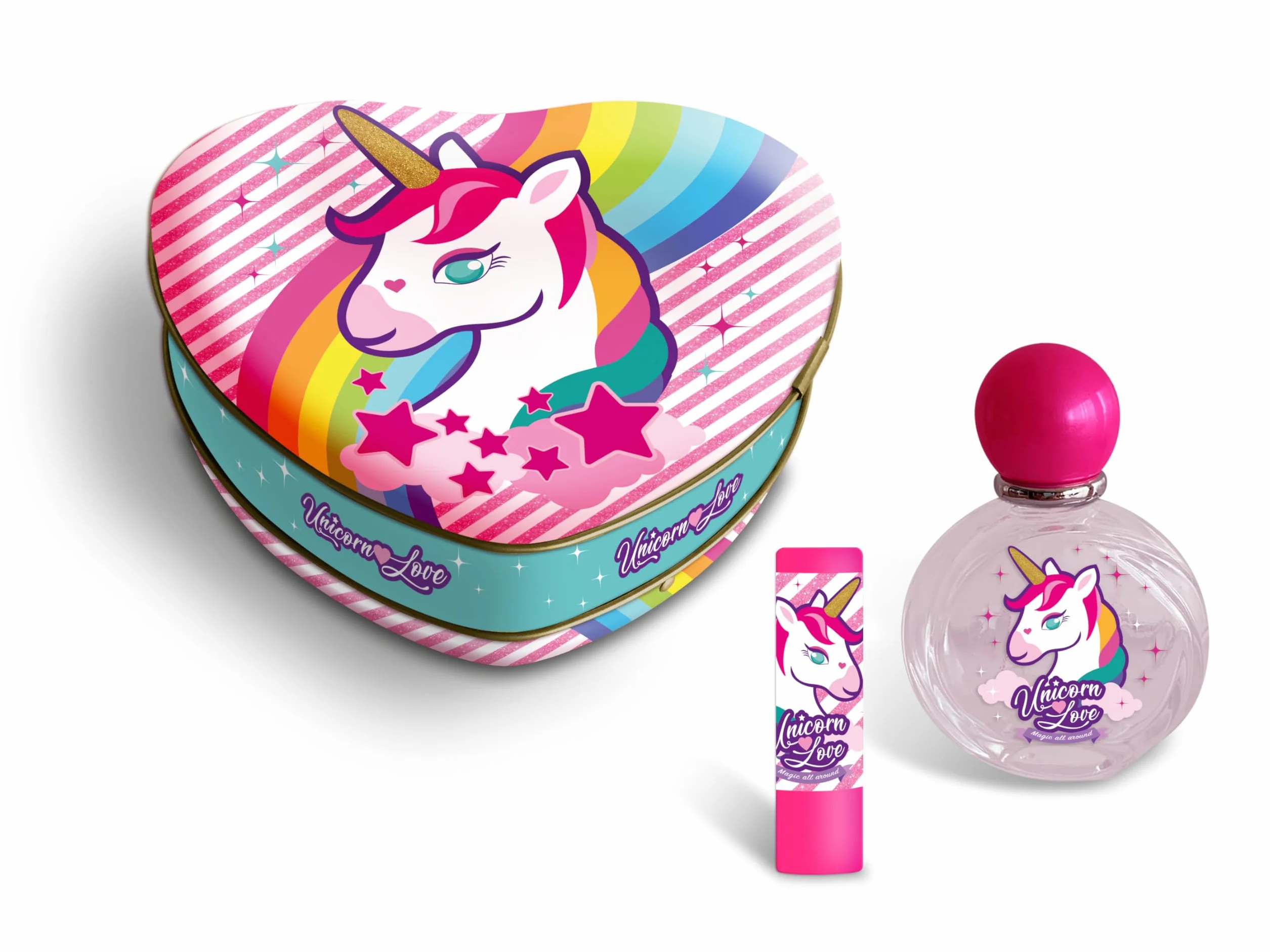 Unicorn Love Astuccio Cuore Metallo EDT 50ml e rossetto Unicorn Love