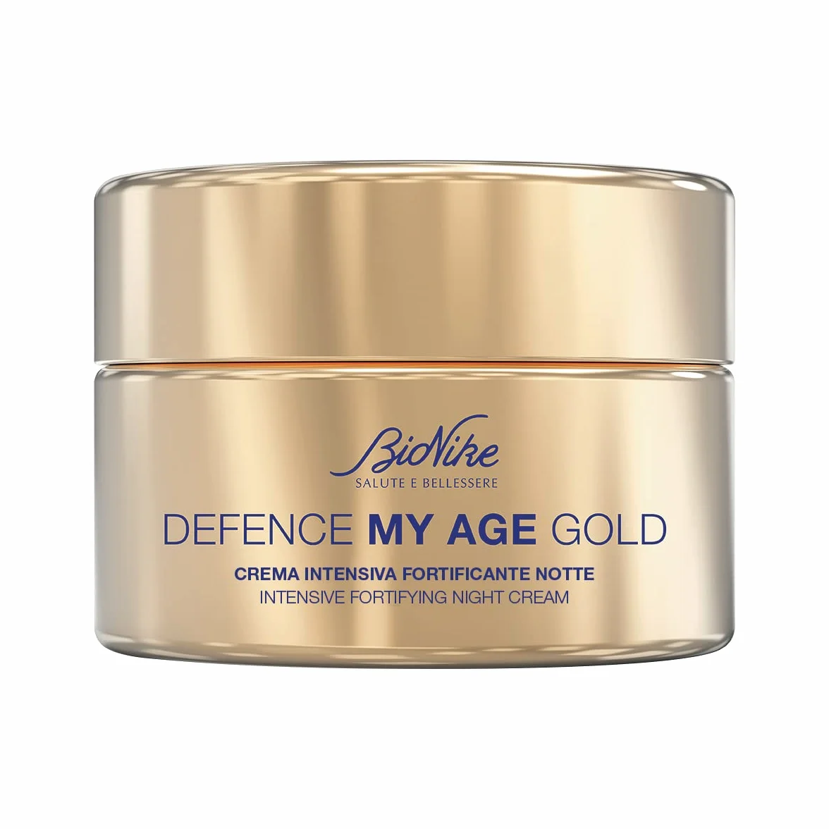 Bionike Defence My Age Gold - Crema Viso Intensiva Fortificante Notte Anti Age, Ripara, Fortifica E Rimpolpa Le Pelli Mature, Dona Idratazione Ed Elasticità Alla Pelle, 50 Ml