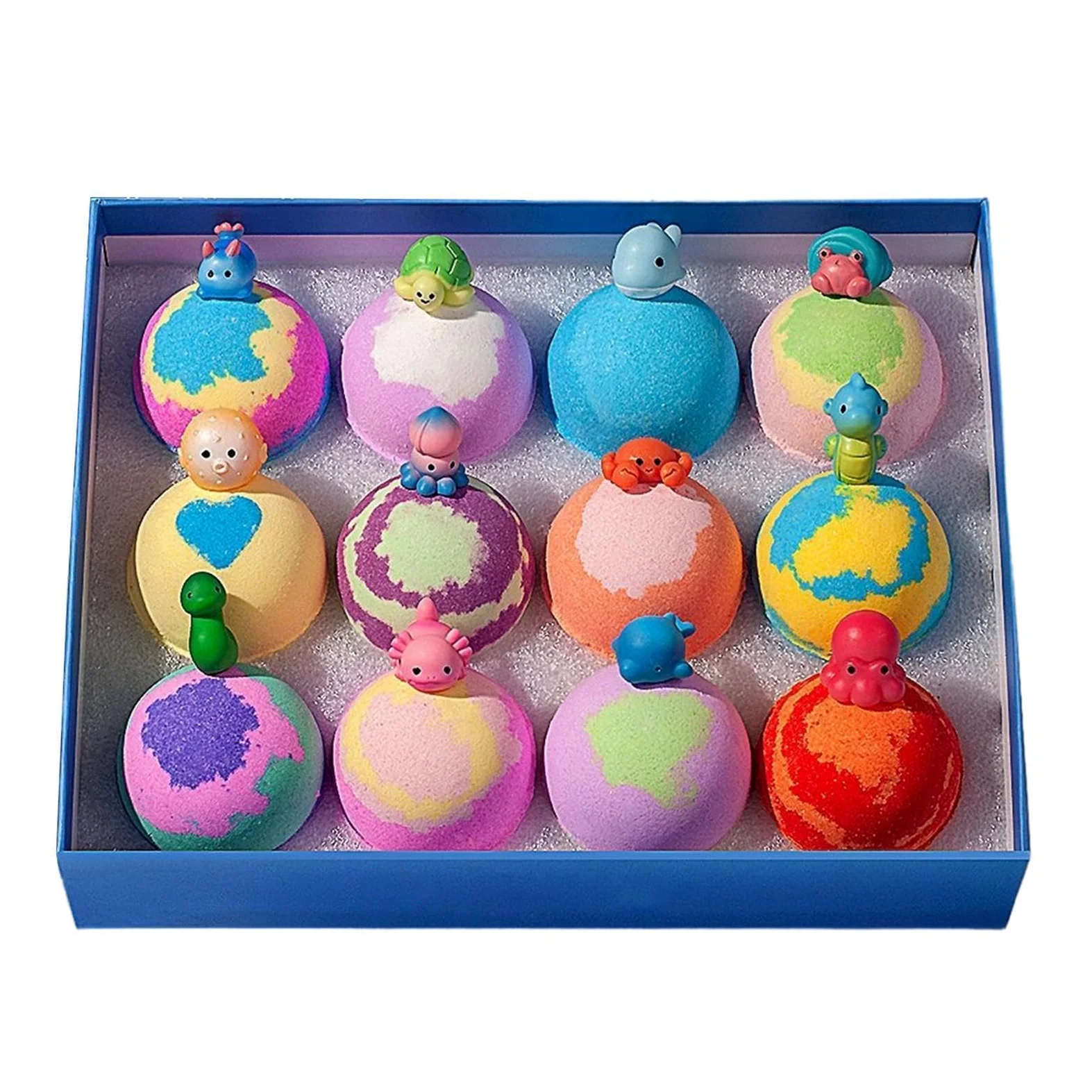 Bombe da Bagno Effervescenti 12 Pezzi Colorate Effervescenti | Regali Idea Regalo da Calza per Bambini per Famiglia Bambini Bambine Figlio Figlia