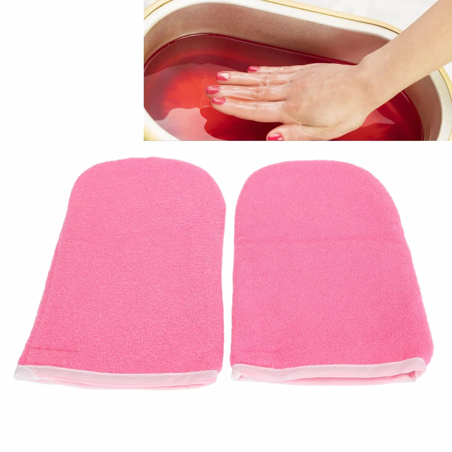 Guanti di Paraffina, 2 Pezzi Guanti da Bagno di Paraffina Guanti di Paraffina Guanti per Mani Guanti Riutilizzabili SPA per Terapia del Calore Guanti Isolati, Guanti per Mani Trattamento di Terapia Te