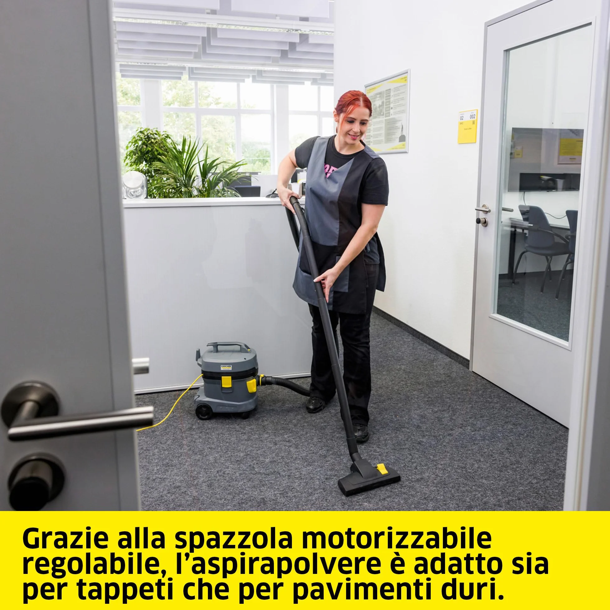 KÄRCHER aspirapolvere professionale T 11/1 Classic, 11 l, 850 W, 61 dB(A), 3,9 kg, 7,5 m, cestello filtro permanente