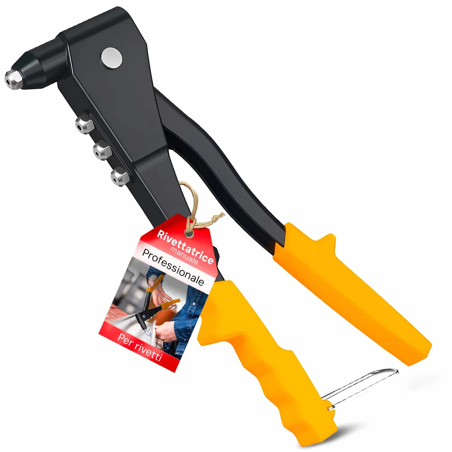 Rivettatrice Manuale 240mm per Rivetti Alluminio Rame Acciaio con Manici Ergonomici
