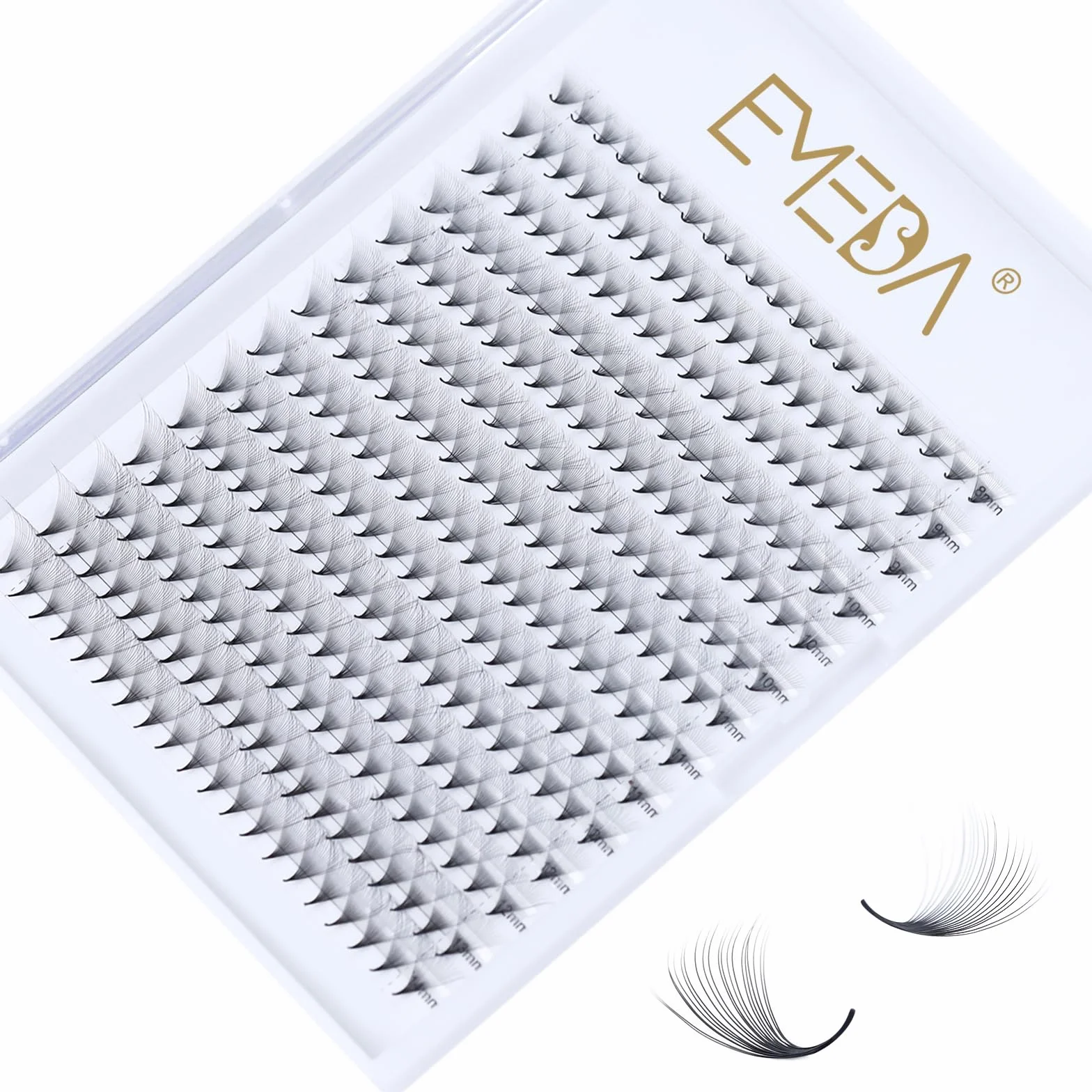 EMEDA 280 pcs 20D Estensioni Ciglia a Grappolo Russo 0.05mm D Curl Mixed 8-14mm Estensioni ciglia volume 20D Premade Ciglia Fans D curl Individual Cluster Lash Extensions (20D 0.05-D-mix)