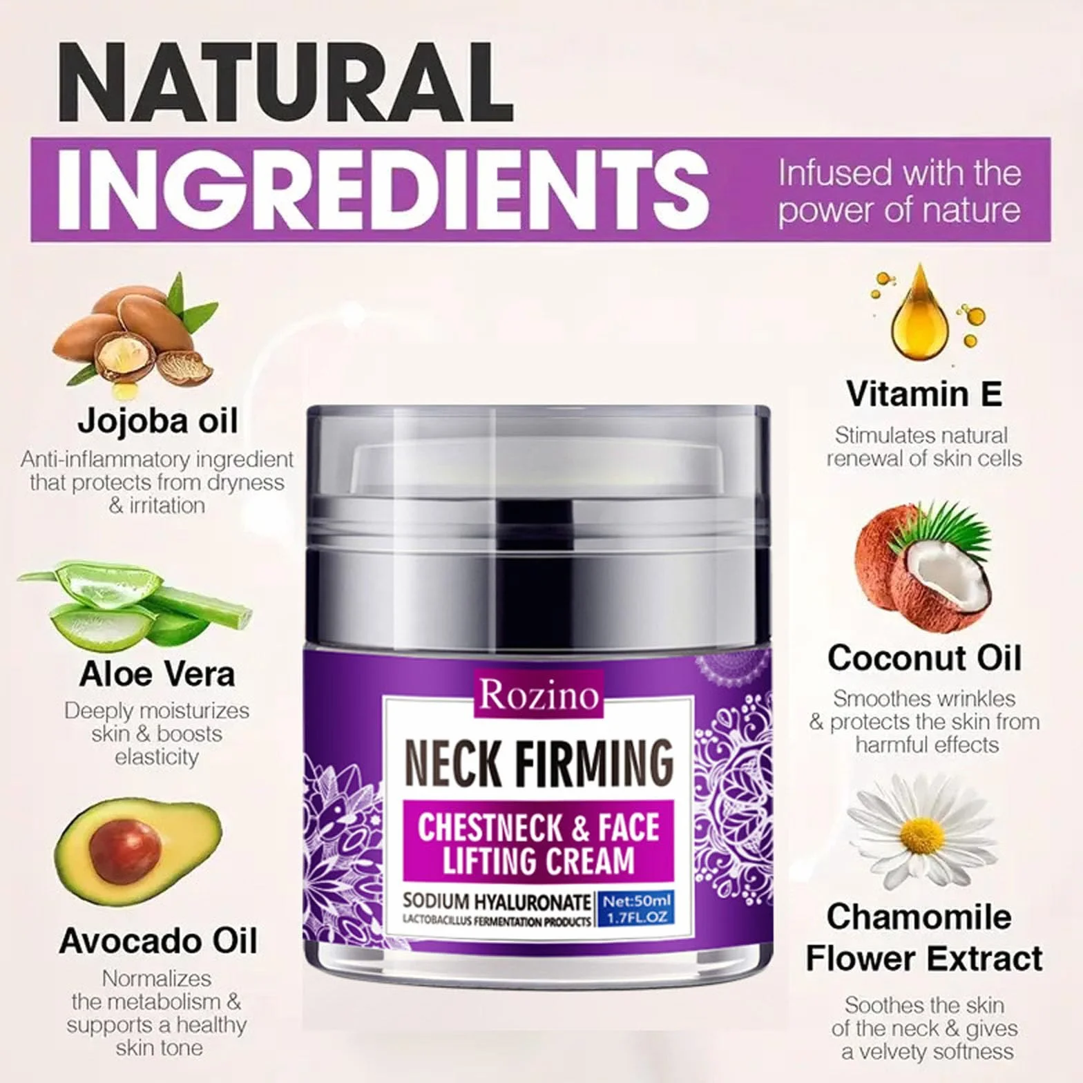 Collagen Face & Neck Tightening Cream, Neck Firming Cream for Reduce Double Chin Neck Firming and Lifting Anti Wrinkle Neck Moisturizer Cream Firm Repair Sagging Skin