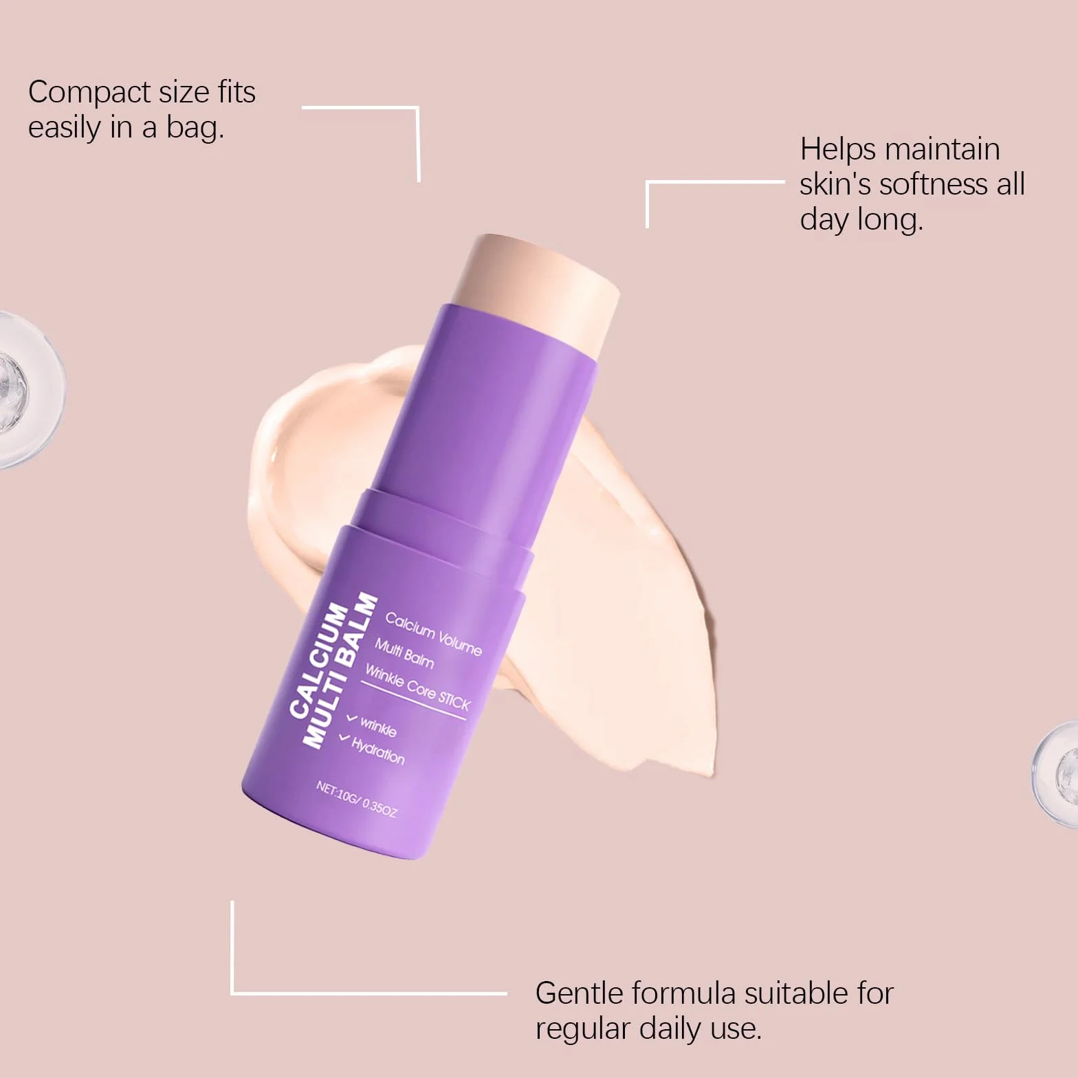 Balsamo multiuso al calcio, stick multiuso antirughe, zampe di gallina, borse sotto gli occhi, occhi cadenti, rughe (1pcs)