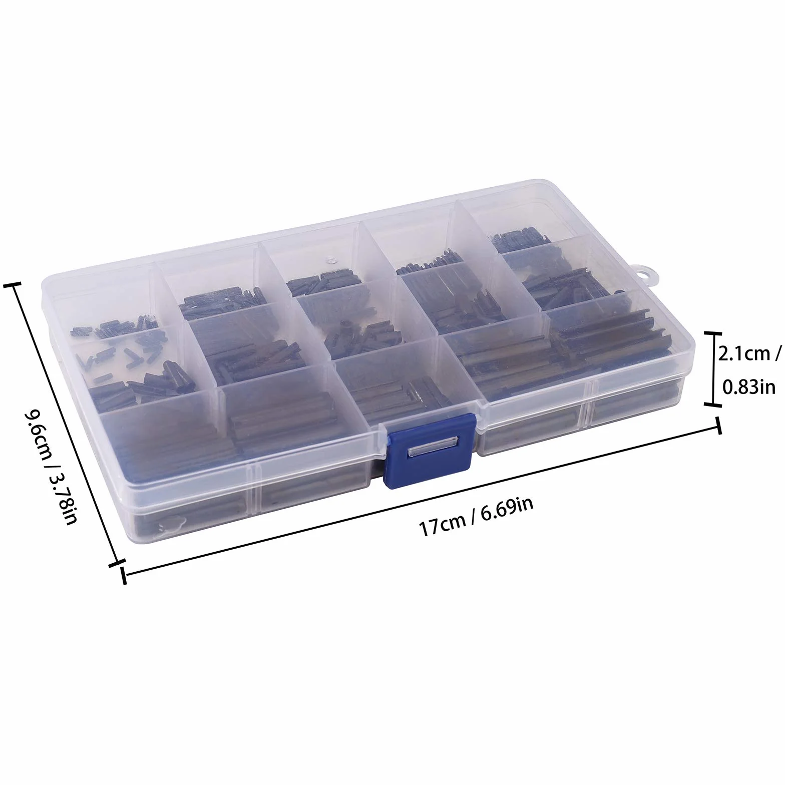 Perno di Tensione a Molla Spine Elastiche Acciaio al Manganese M1.5-M6 Assortment Kit 390 Pezzi